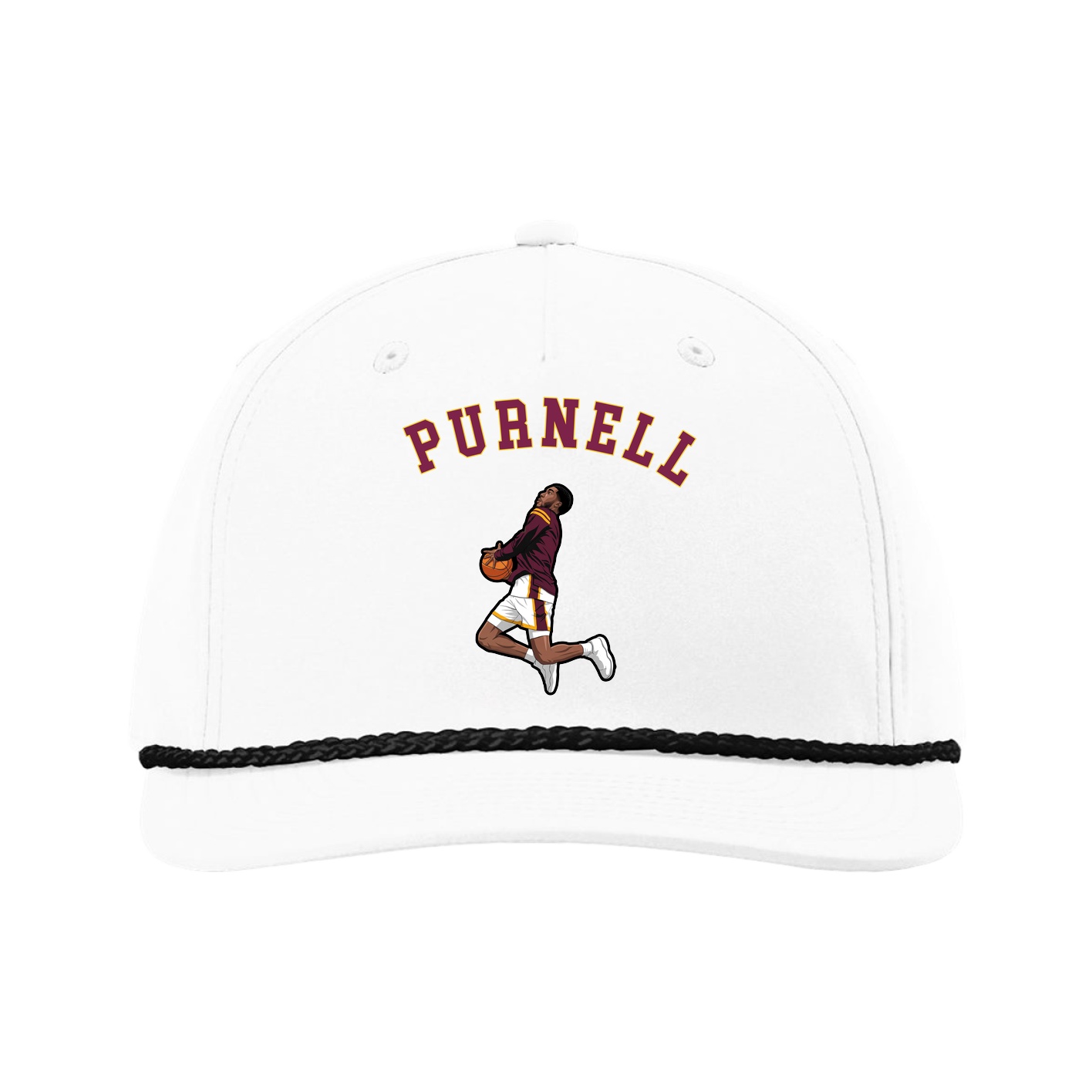 Five-Panel Classic Rope Cap — Shirsey Arch in White
