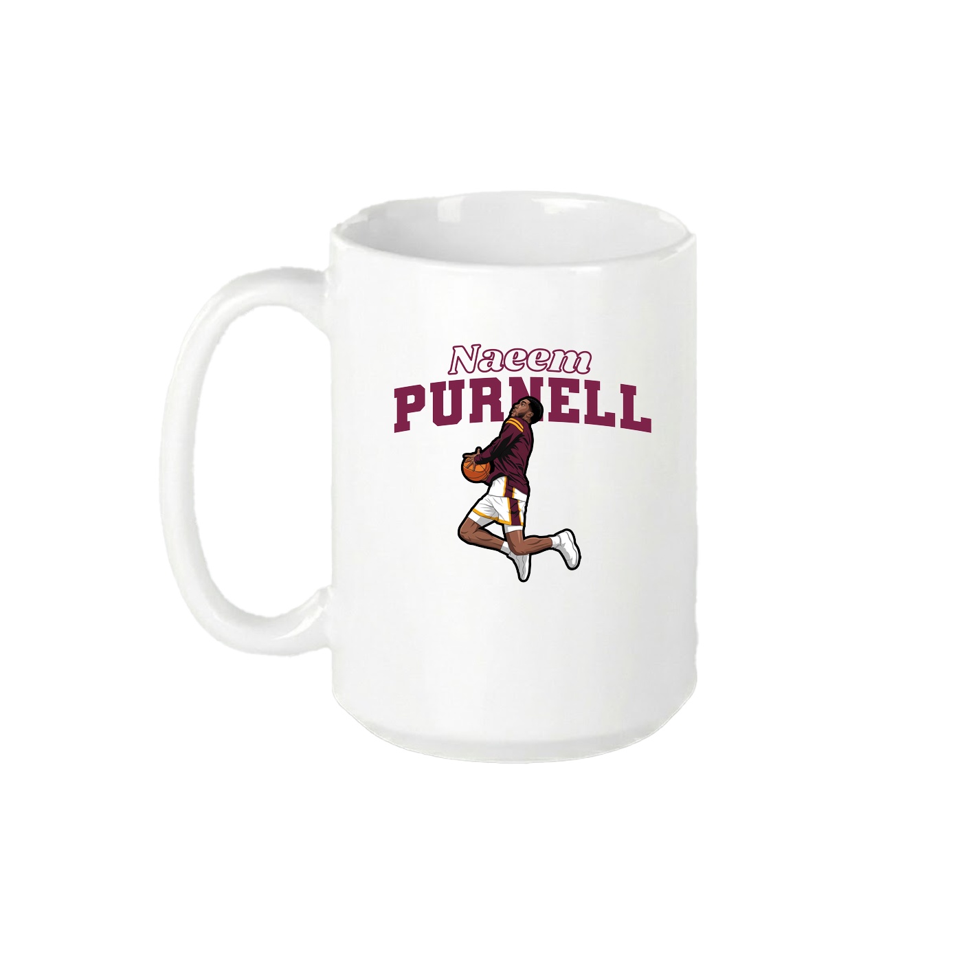 15oz Coffee Mug — Name Arch in White