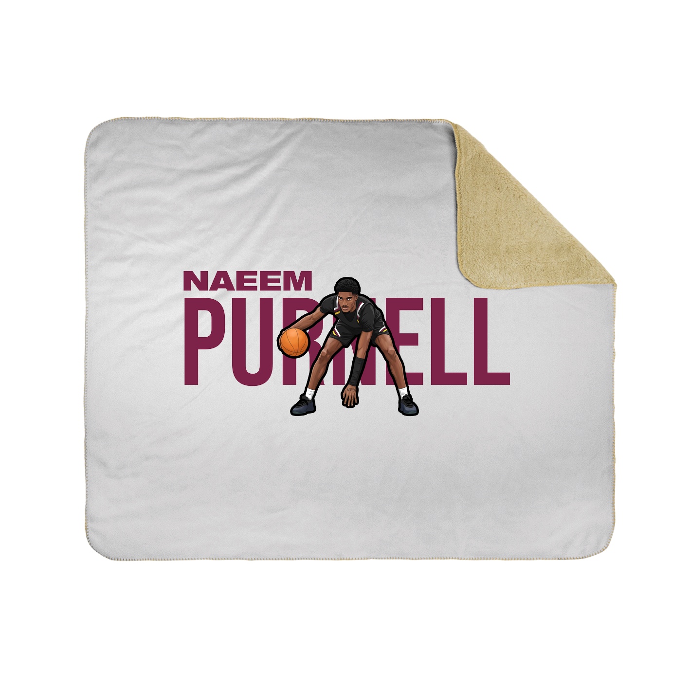 Throw Blanket — Player Name in White