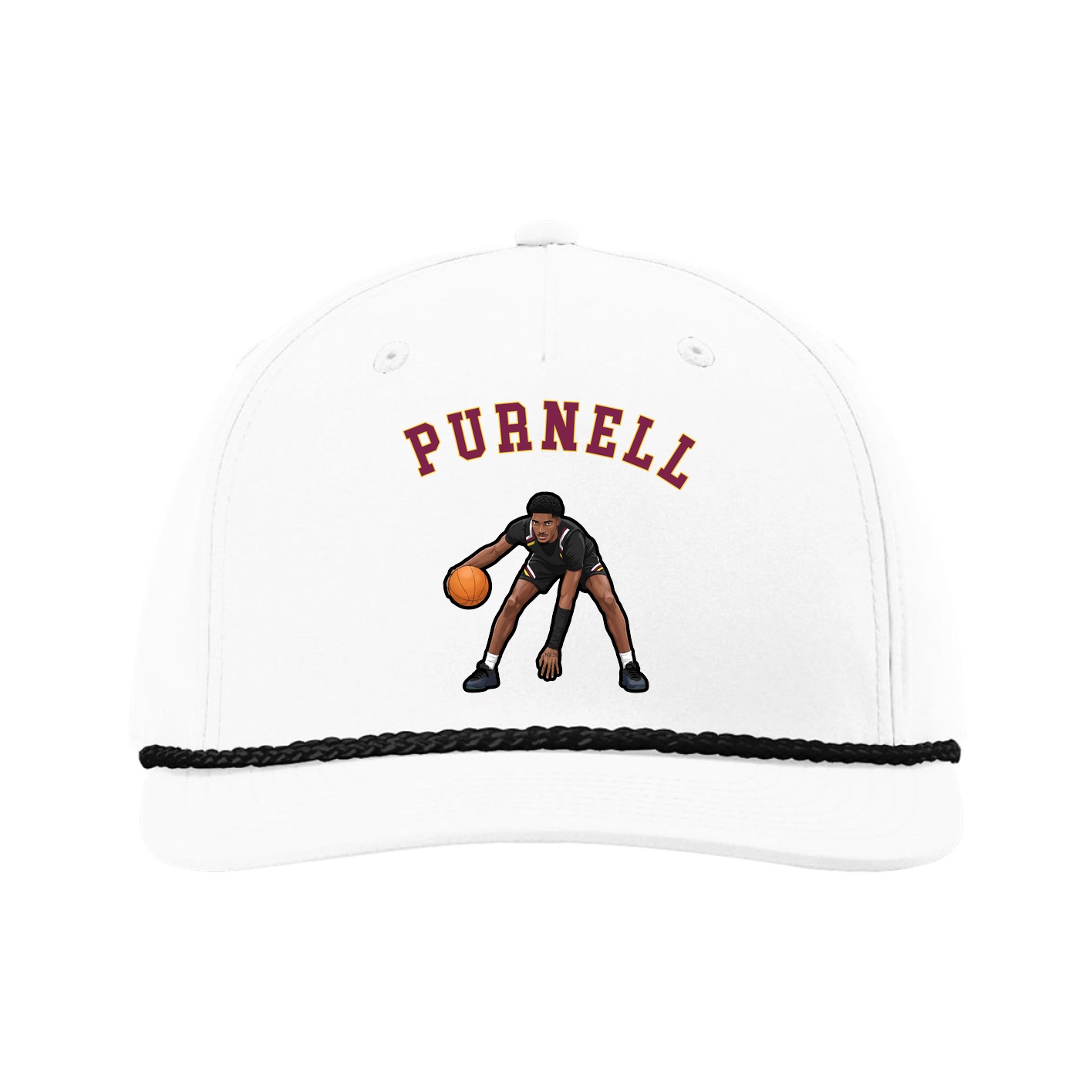 Five-Panel Classic Rope Cap — Shirsey Arch in White