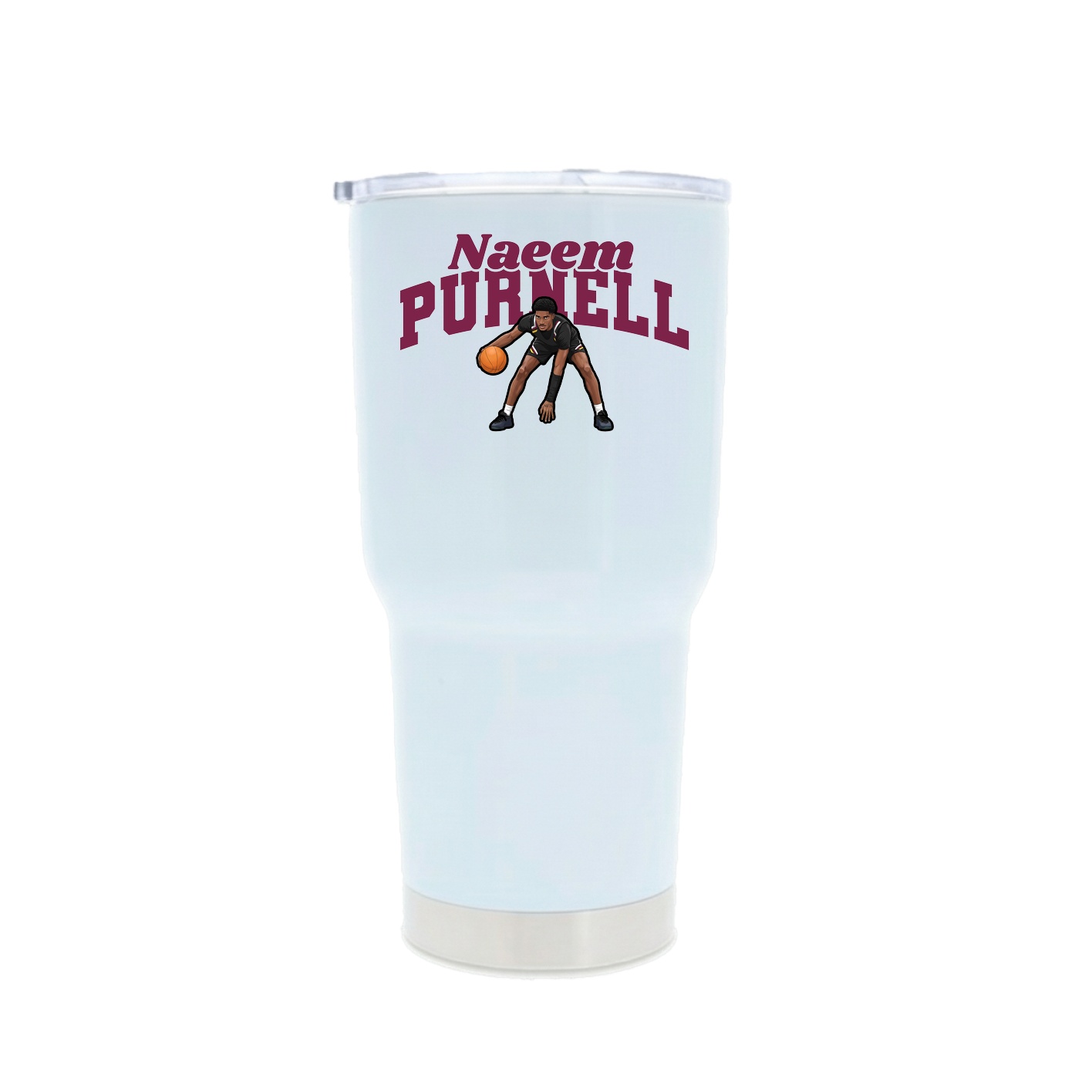30oz Stainless Steel Tumbler — Signature Arch in White