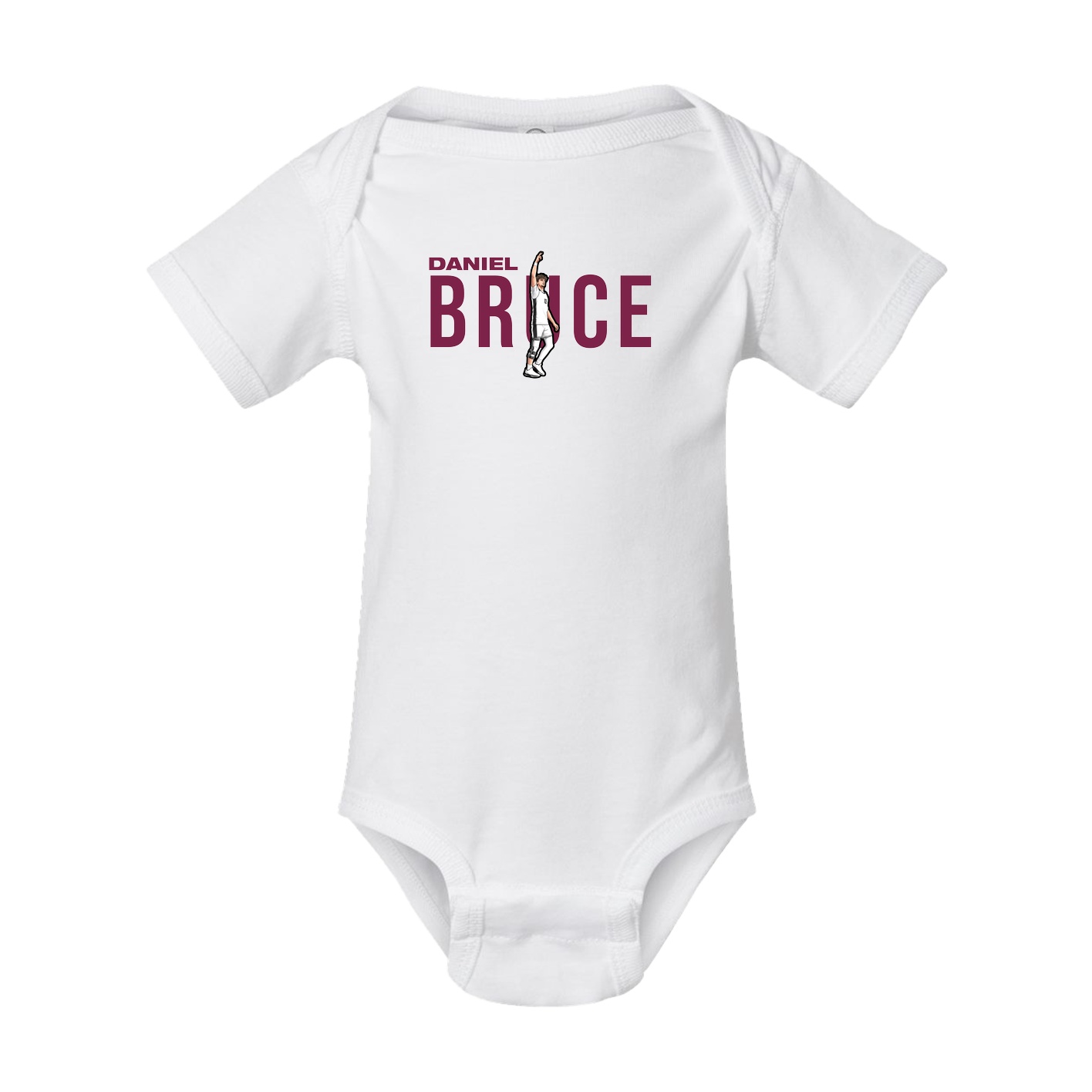 Baby Onesie — Player Name in White