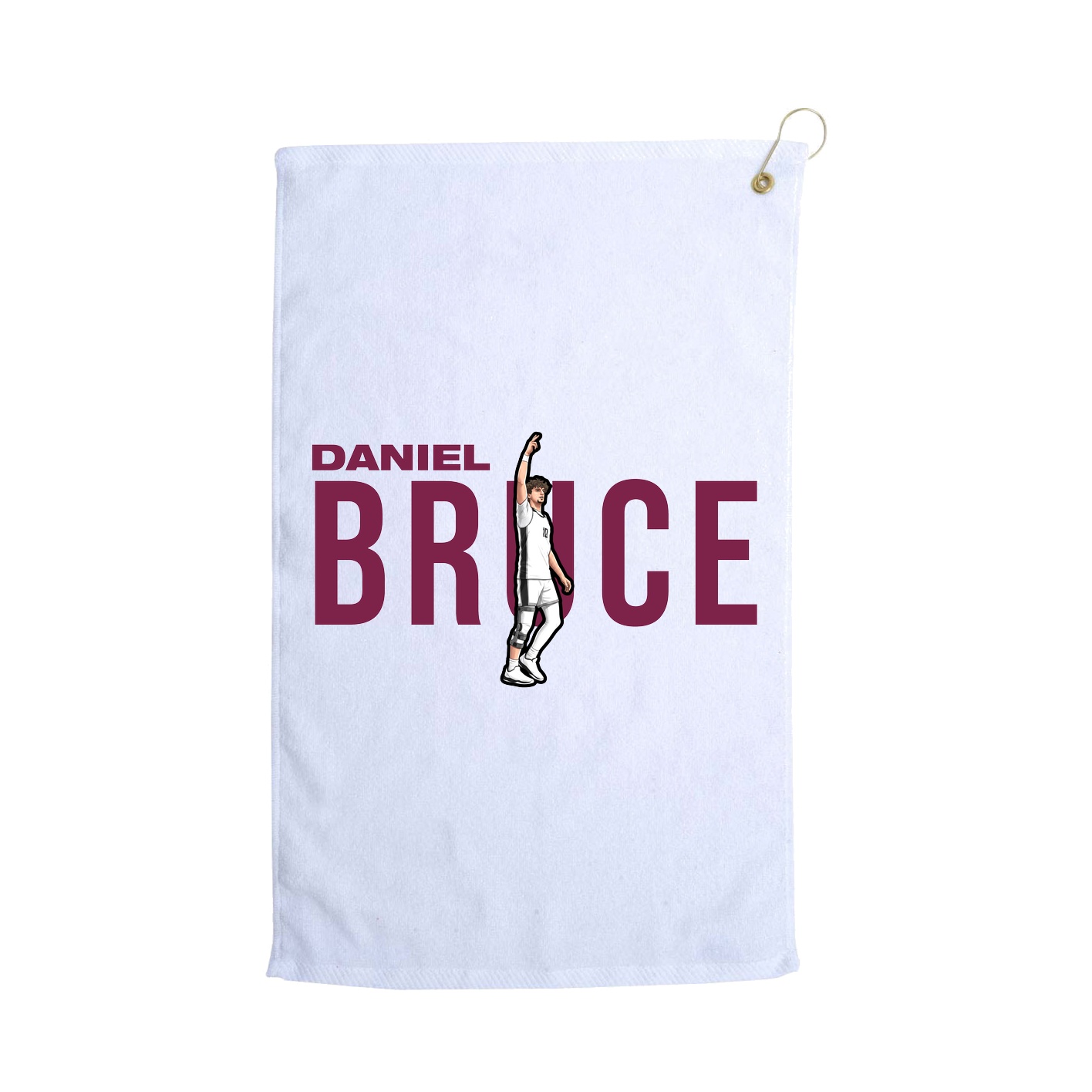 Golf Towel — Player Name in White