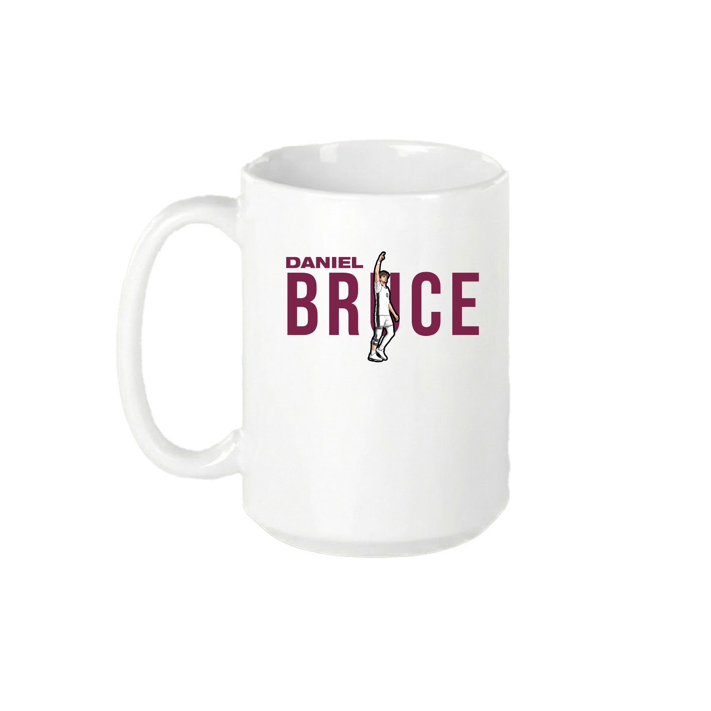 15oz Coffee Mug — Player Name in White