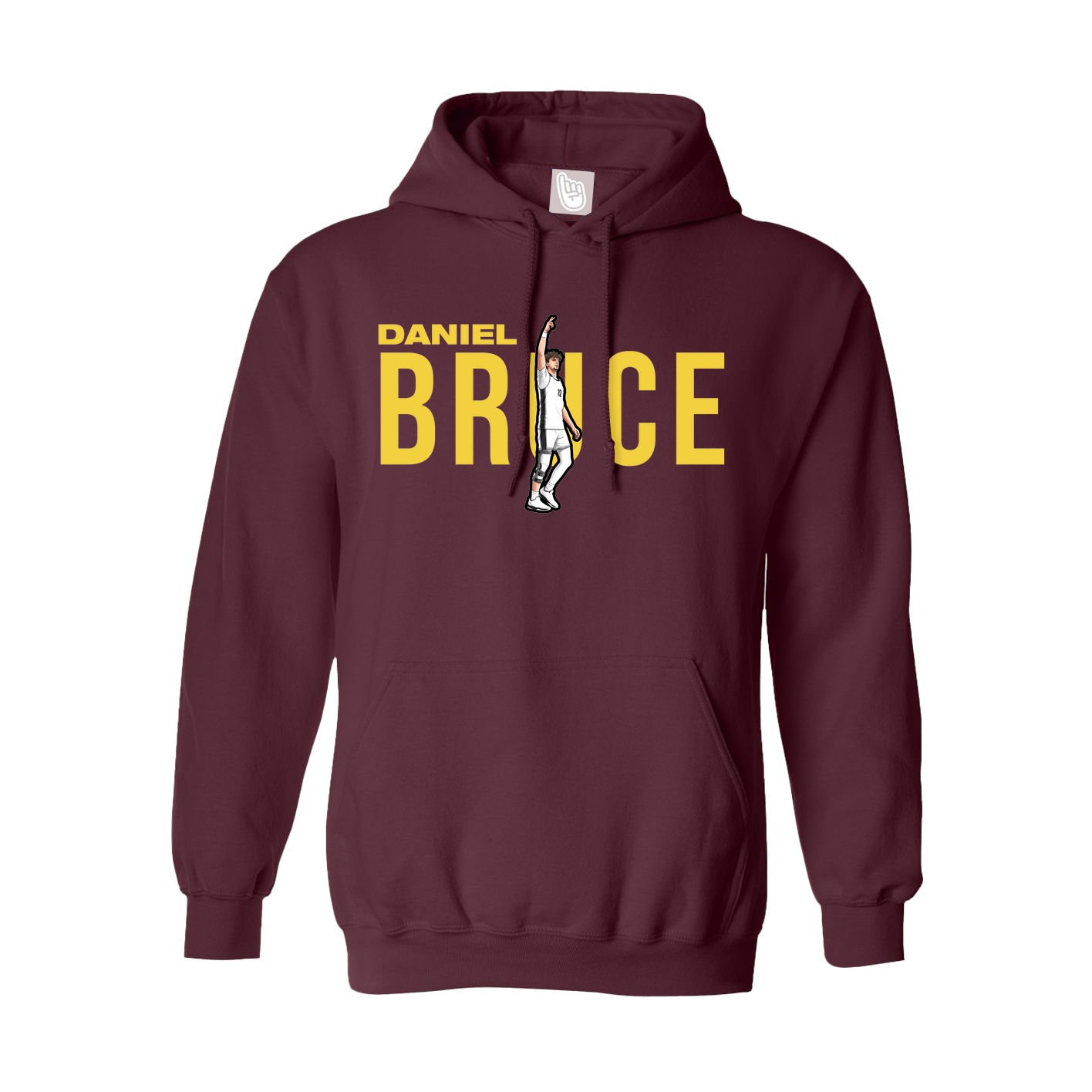 Hoodie — Player Name in Maroon