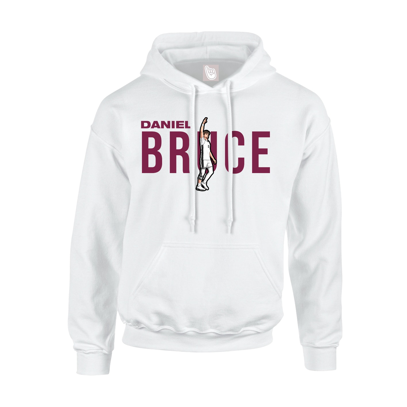 Youth Hoodie — Player Name in White