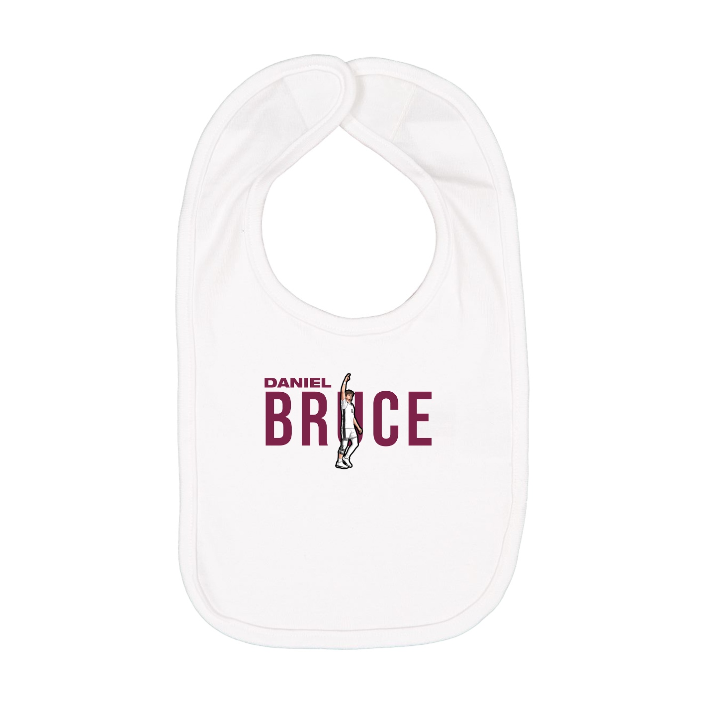 Infant Bib — Player Name in White