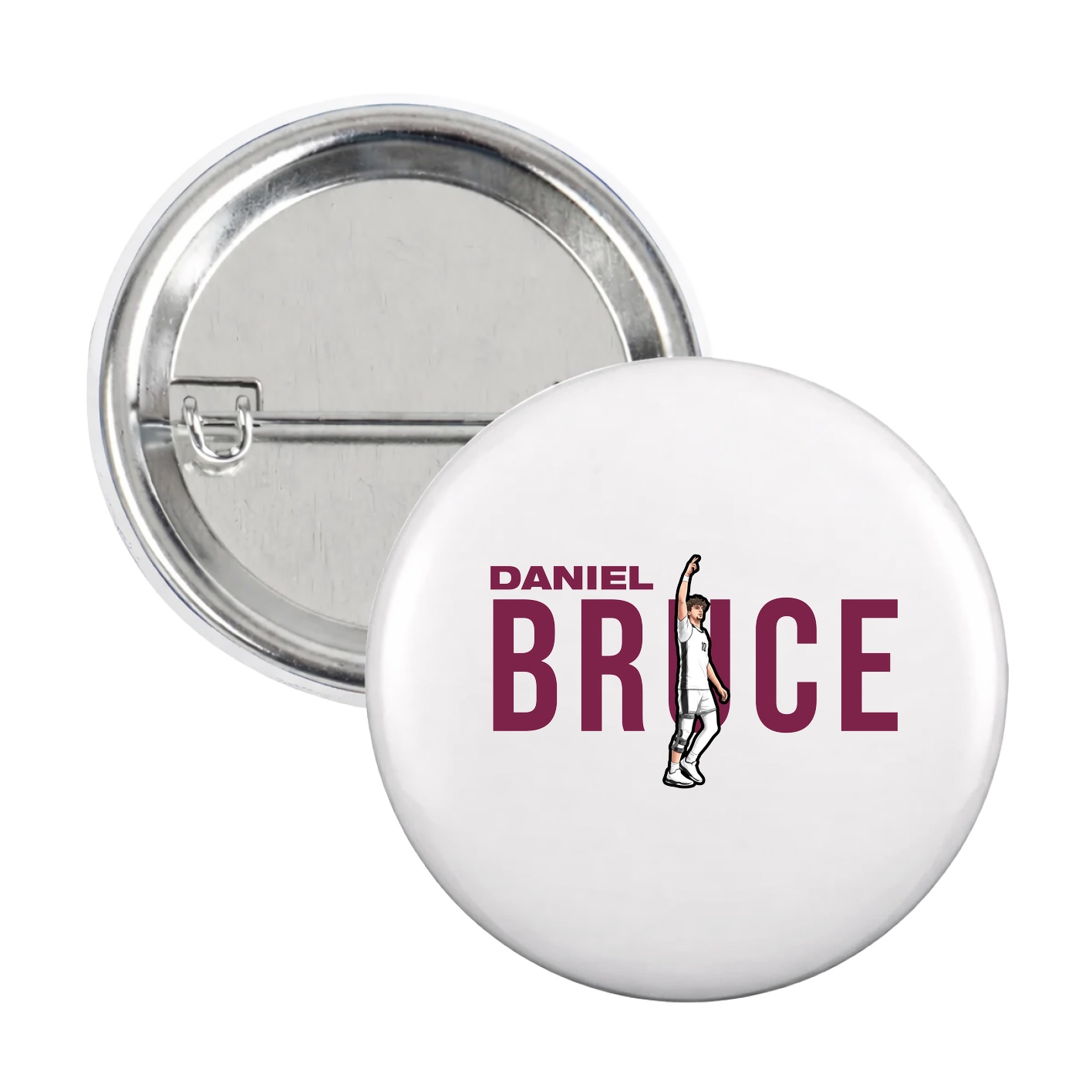 Game Day Button — Player Name in White