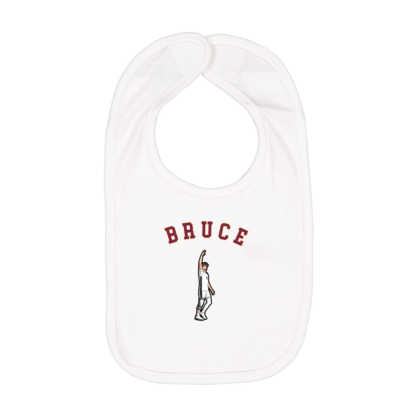 Infant Bib — Shirsey Arch in White