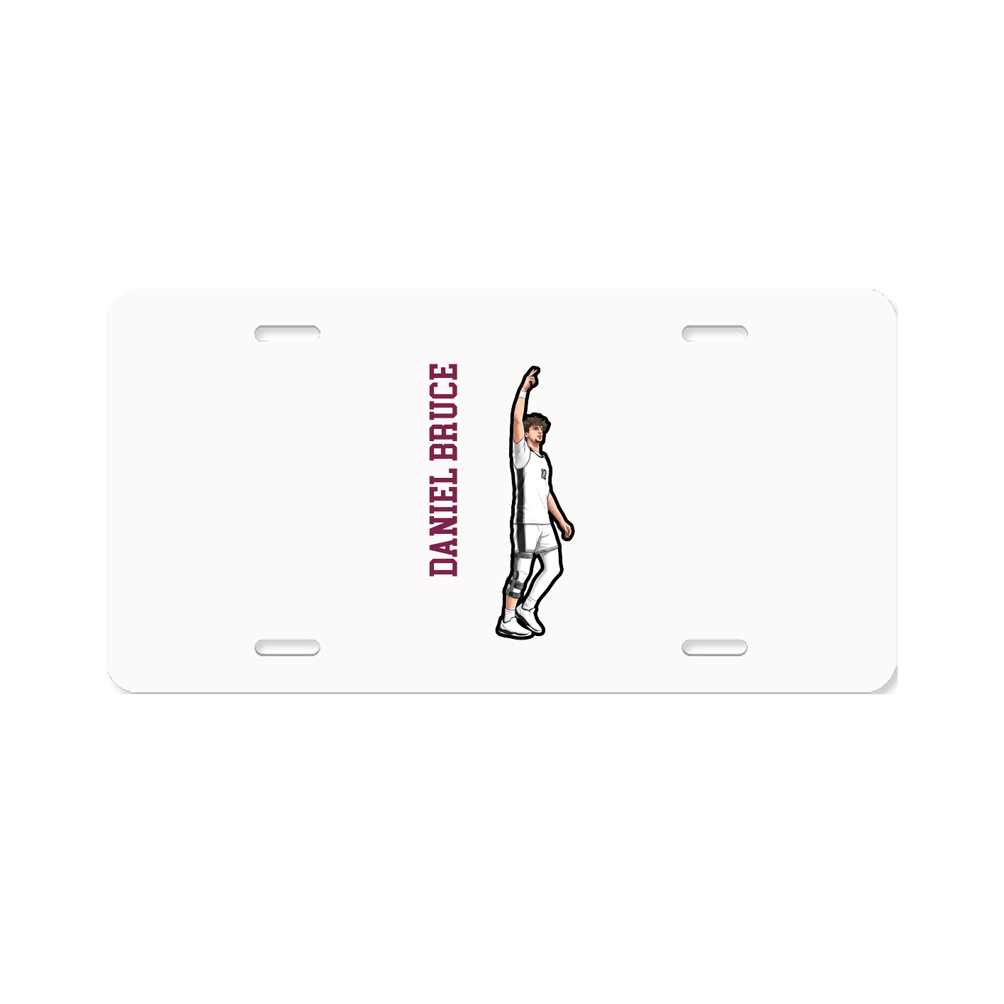 License Plate — Name Vertical in Classic