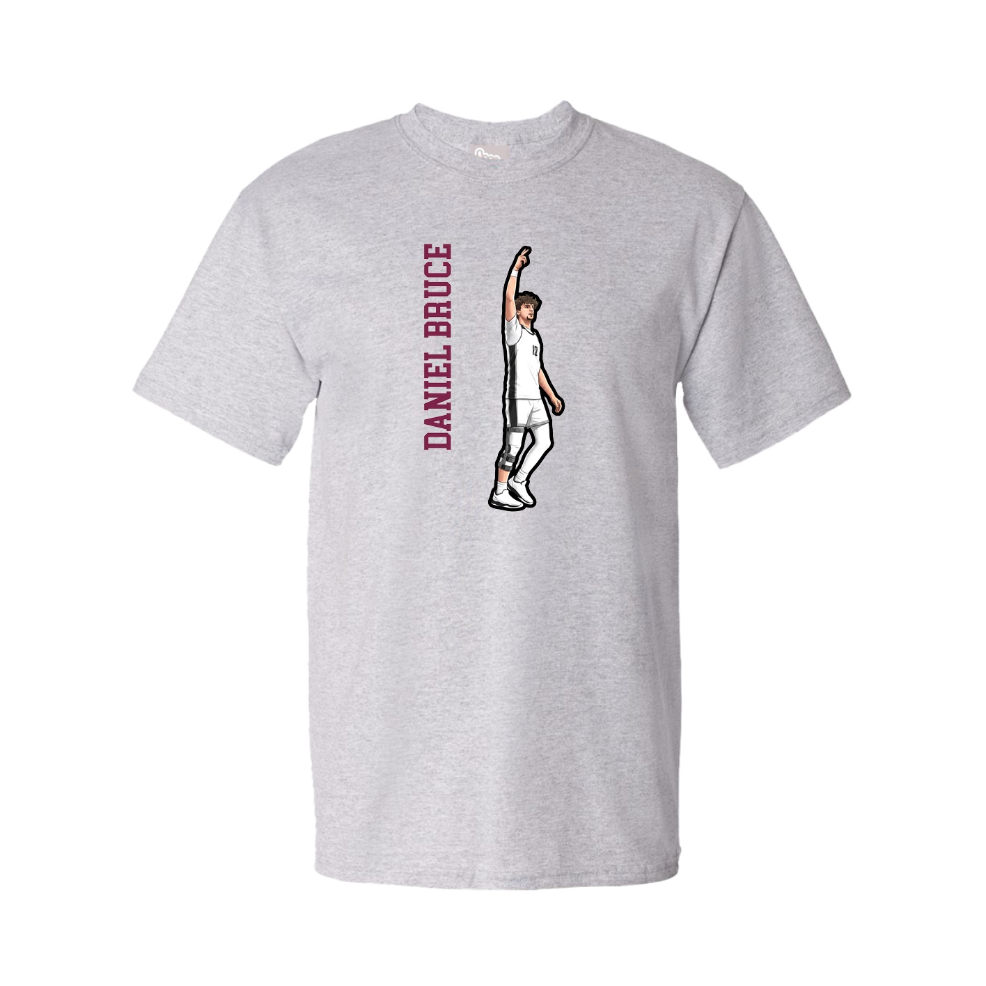 Tee — Name Vertical in Grey