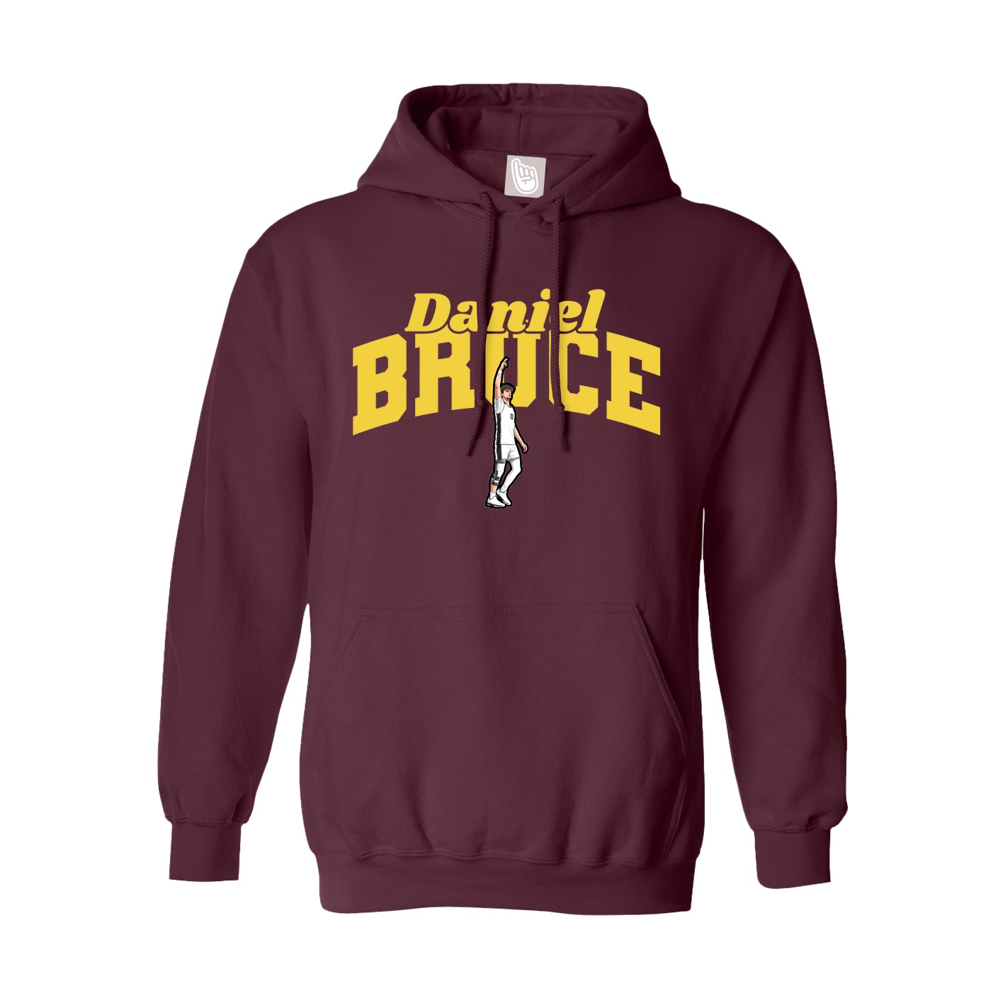 Youth Hoodie — Signature Arch in Maroon