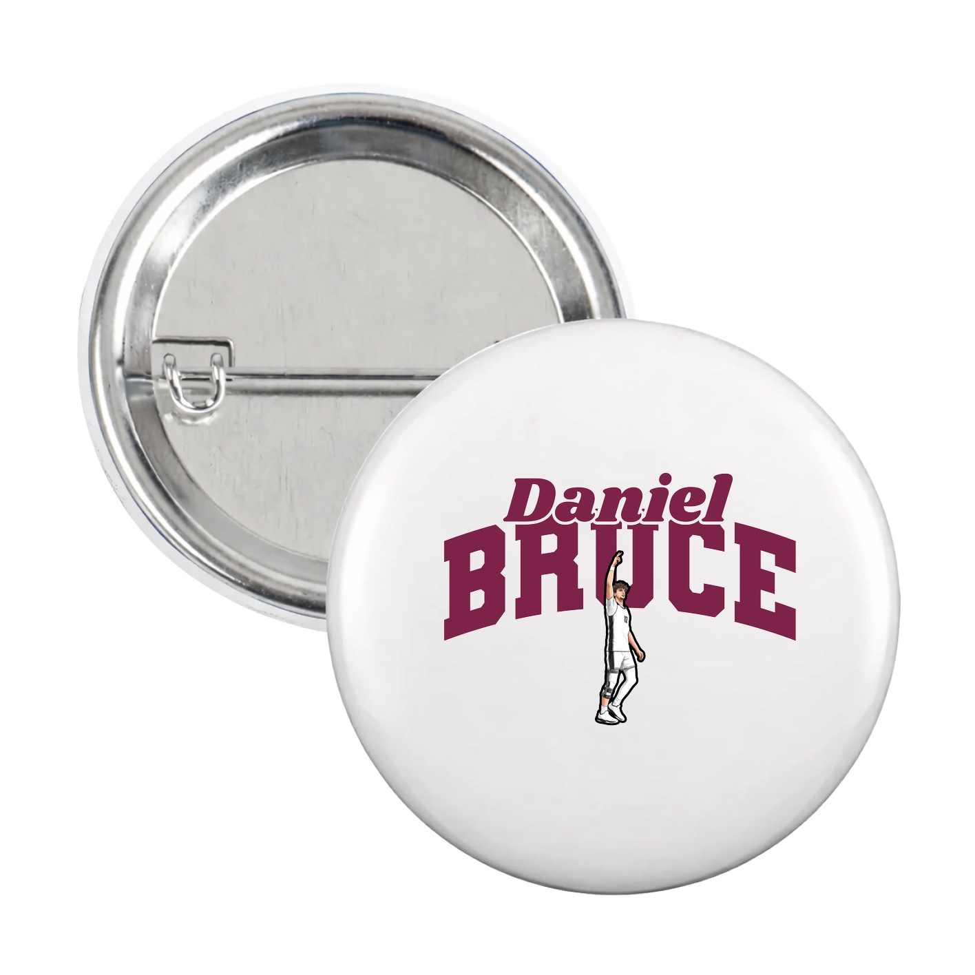Game Day Button — Signature Arch in White