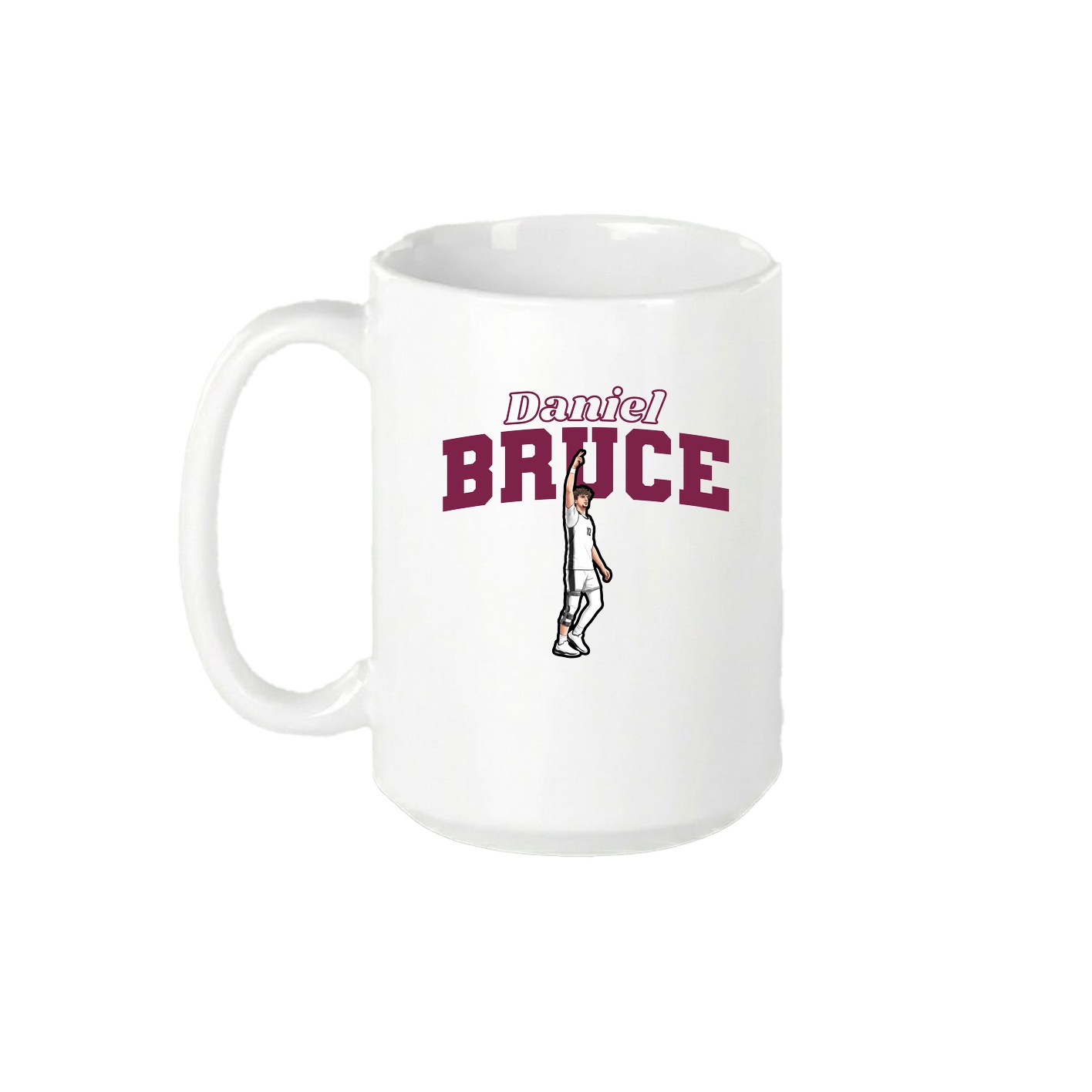 15oz Coffee Mug — Name Arch in White