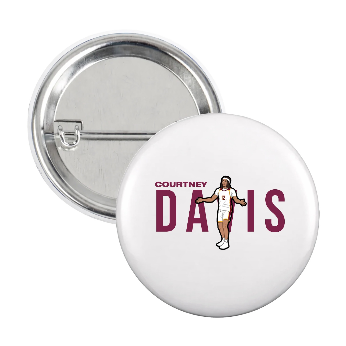 Game Day Button — Player Name in White