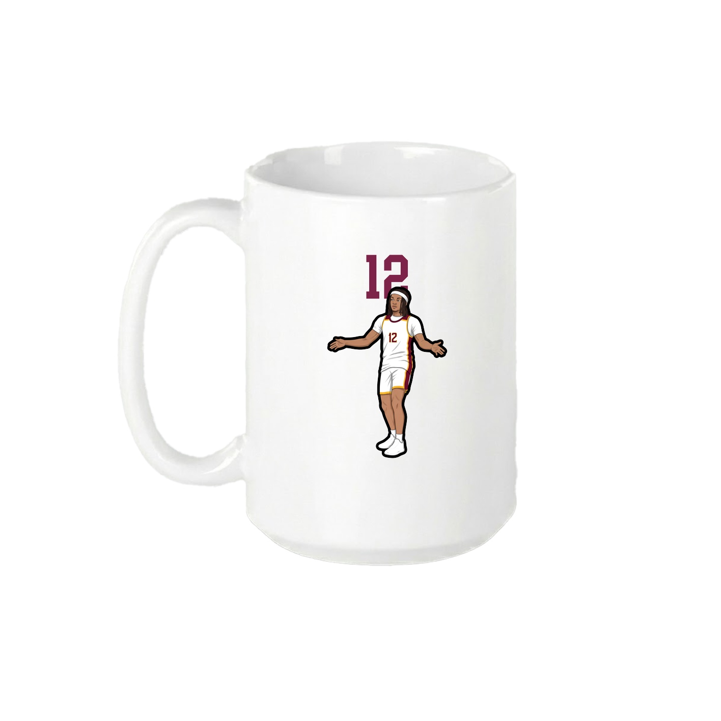 15oz Coffee Mug — Number Top in White