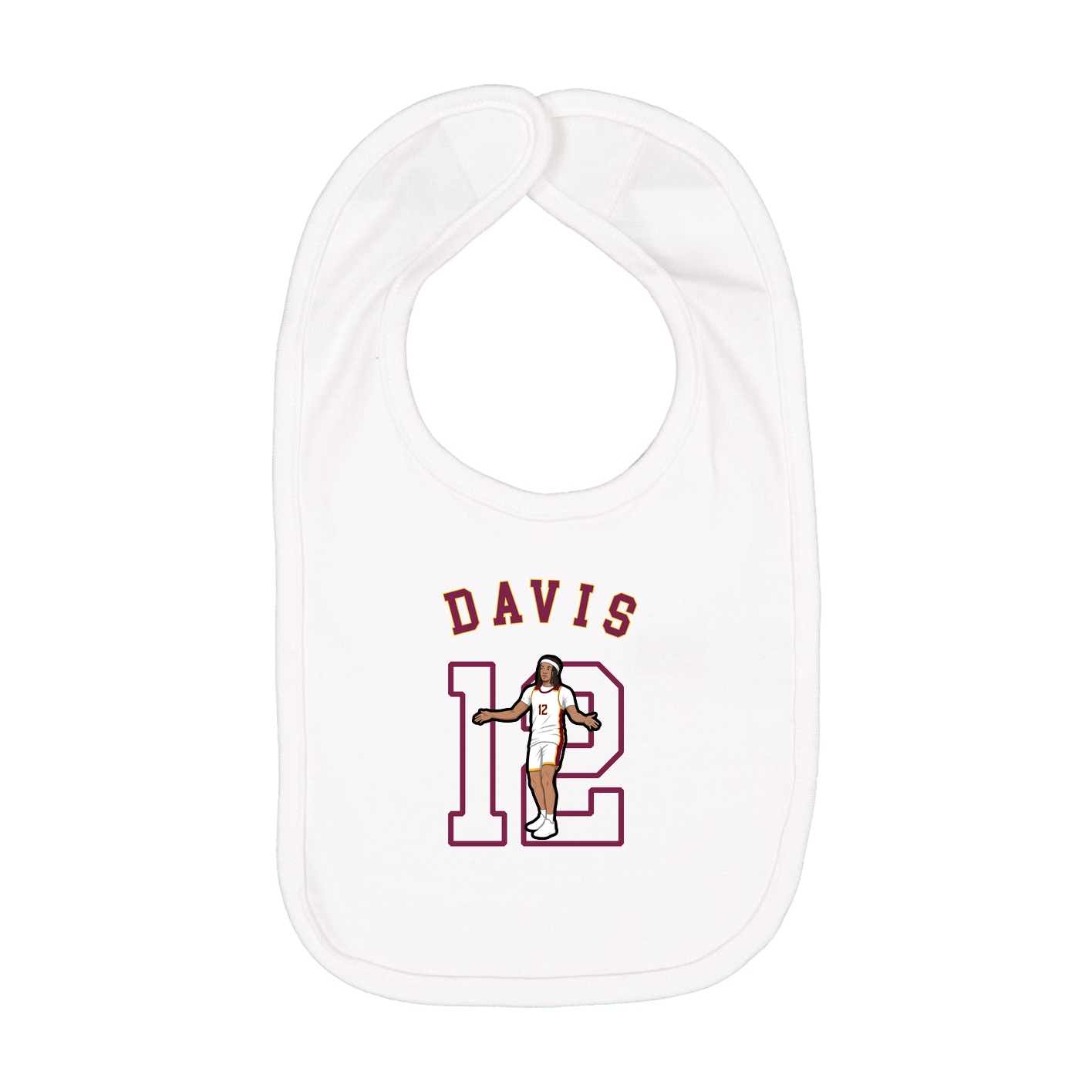 Infant Bib — Shirsey Arch in White