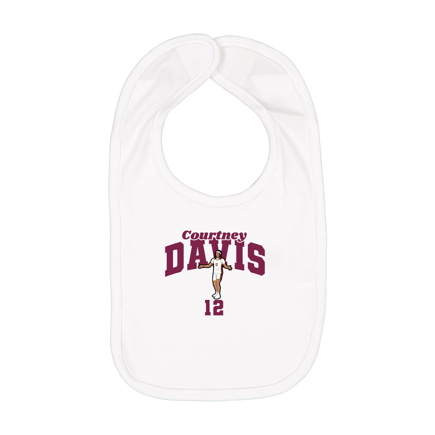 Infant Bib — Signature Arch in White