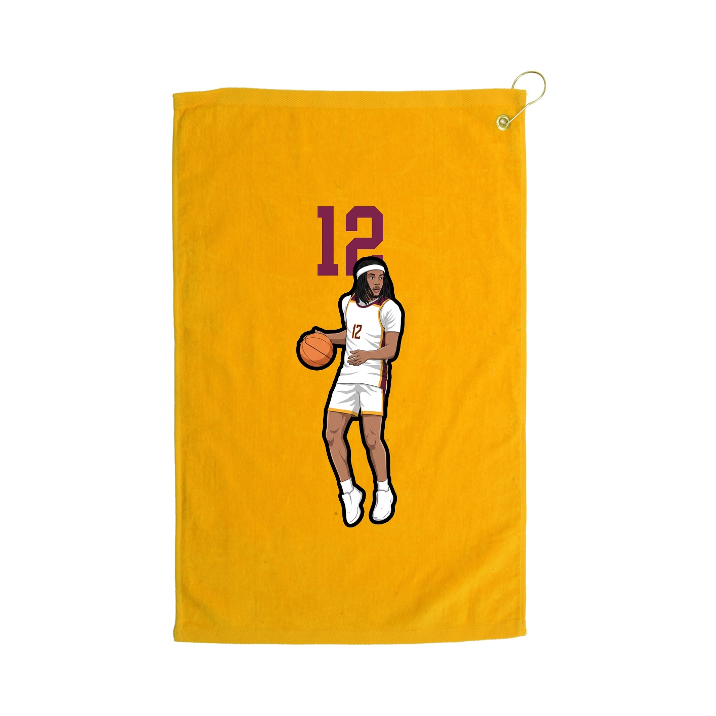 Golf Towel — Number Top in Gold