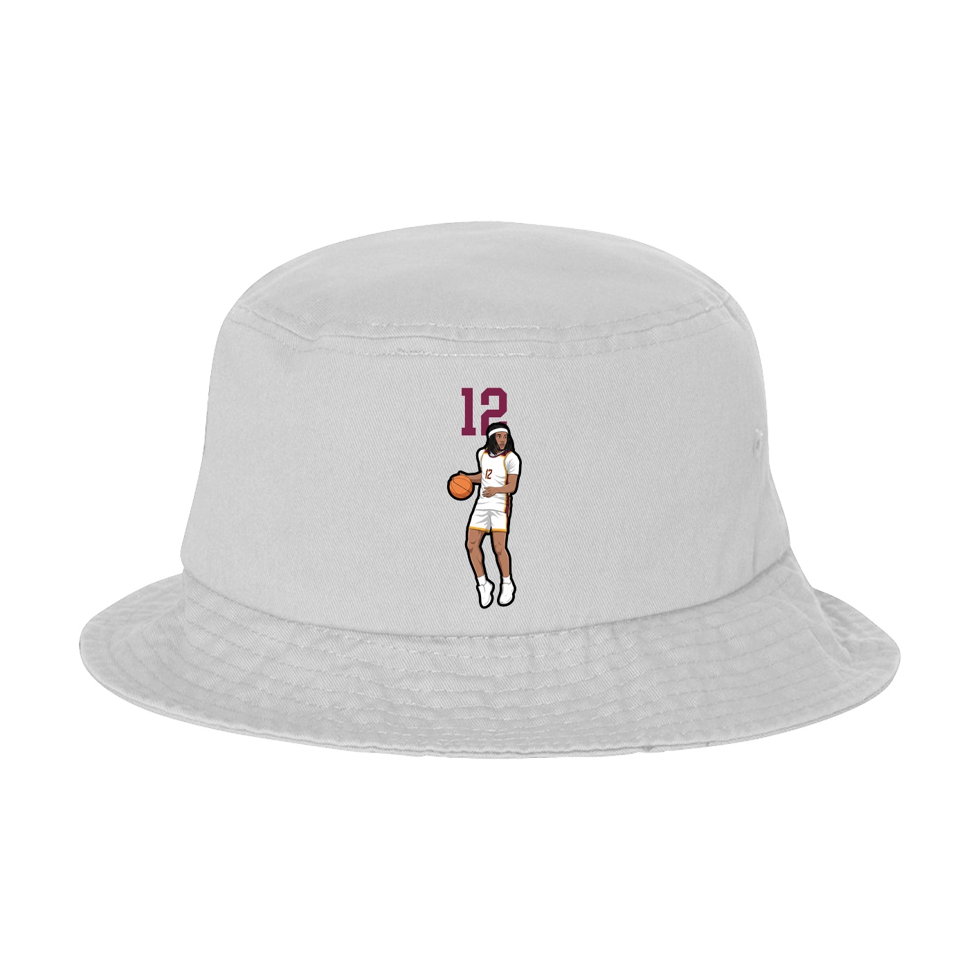 Bucket Cap — Number Top in White