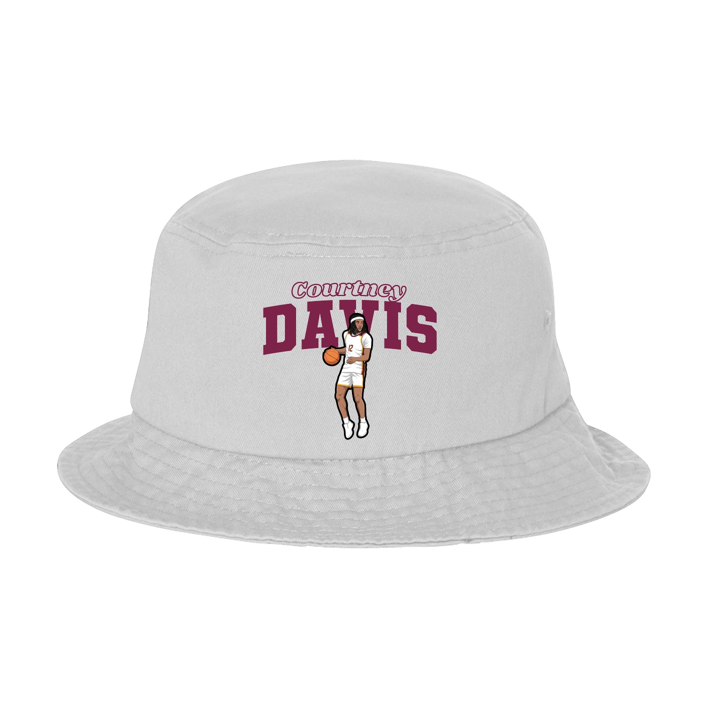 Bucket Cap — Name Arch in White