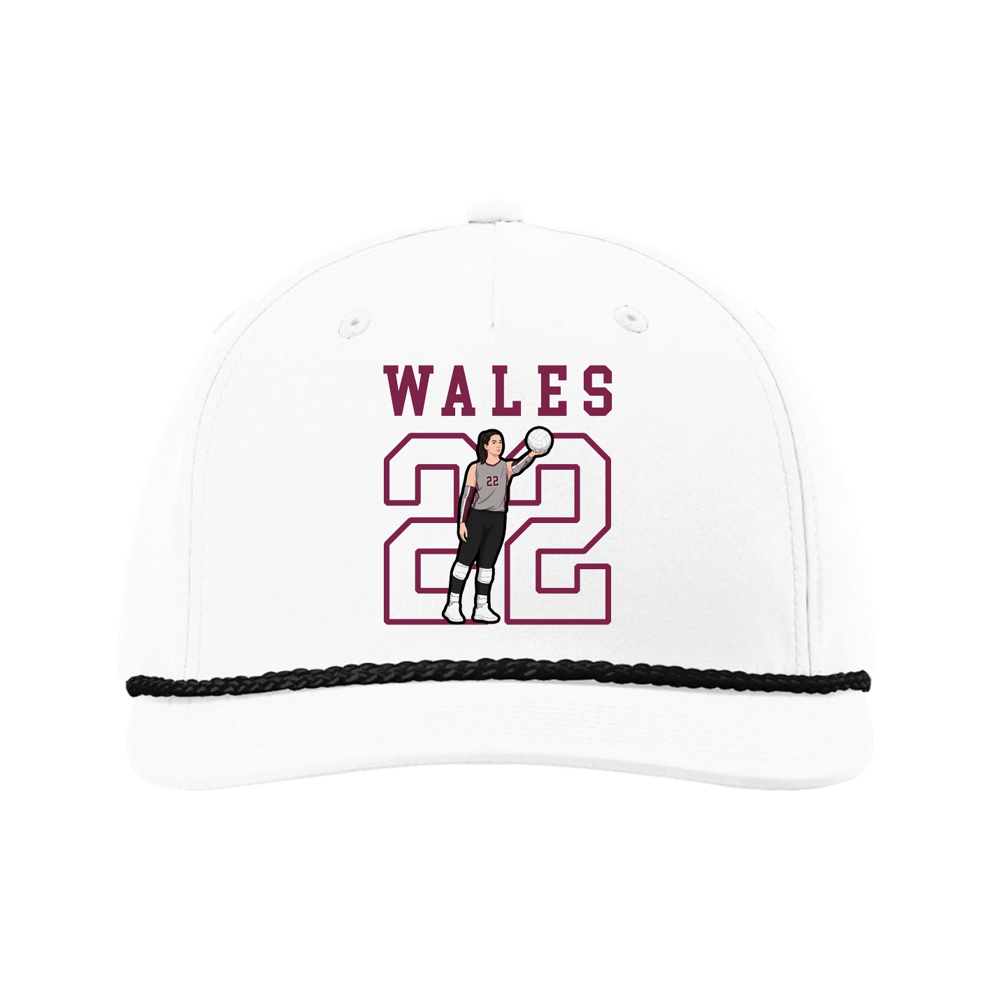 Five-Panel Classic Rope Cap — Shirsey in White