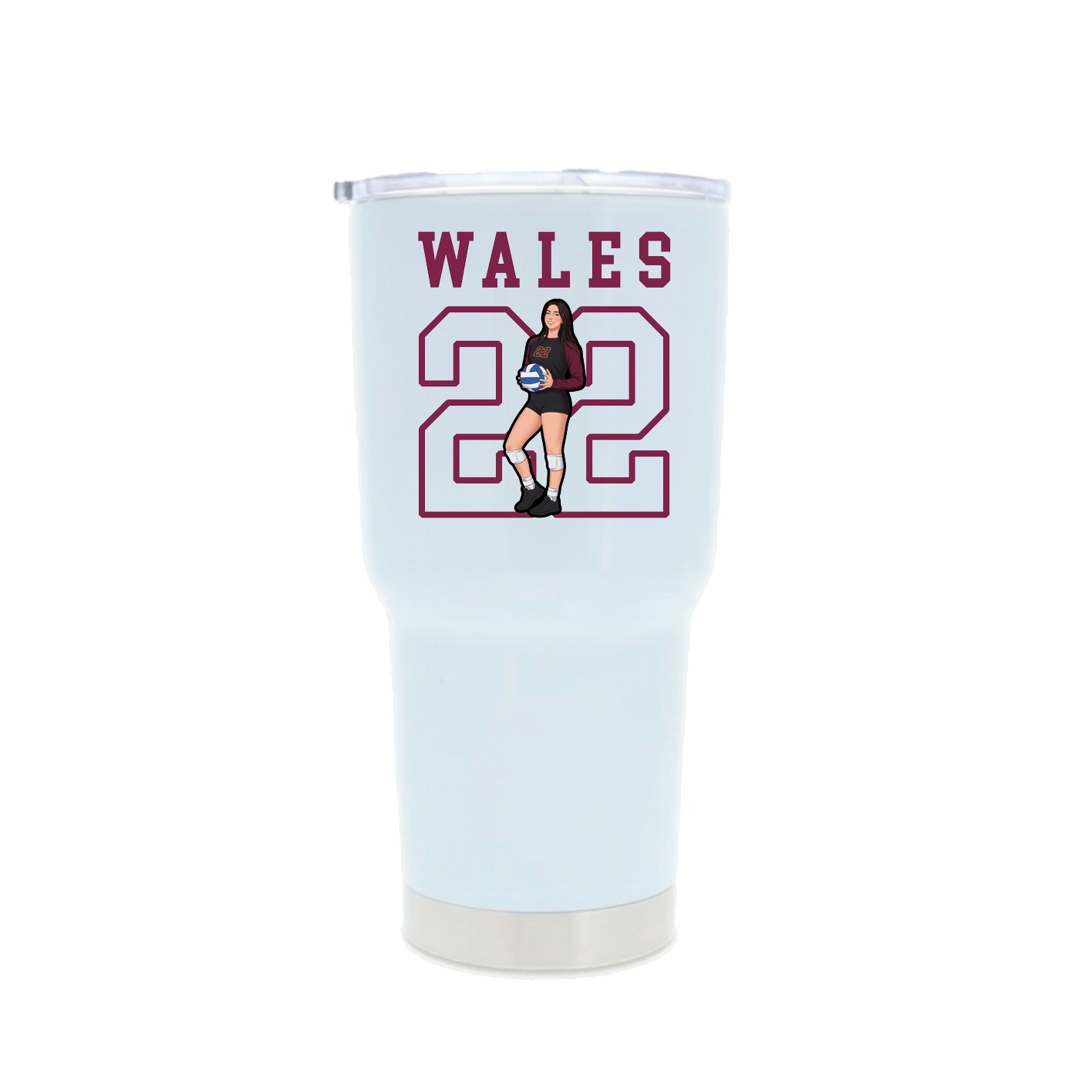 30oz Stainless Steel Tumbler — Shirsey in White