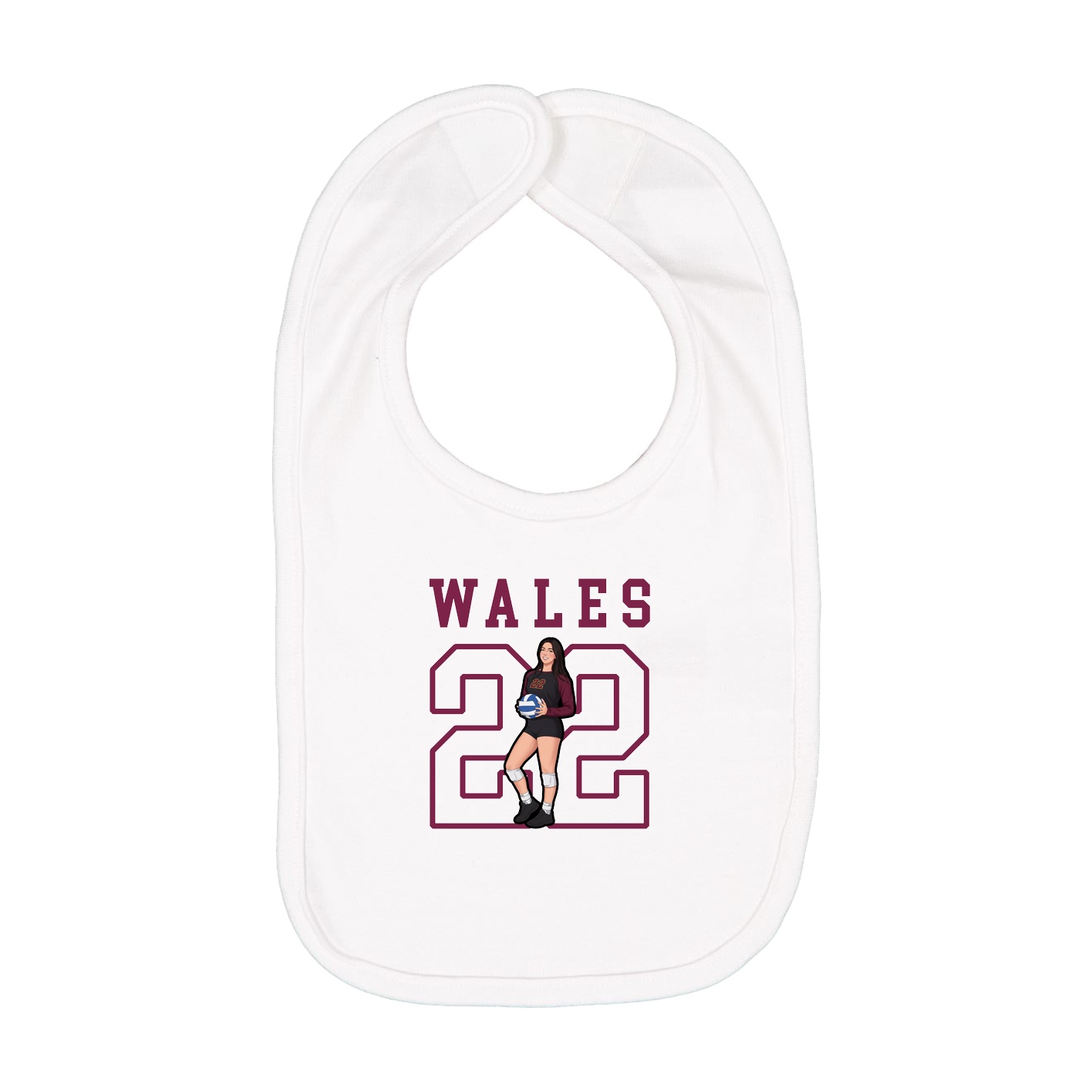 Infant Bib — Shirsey in White