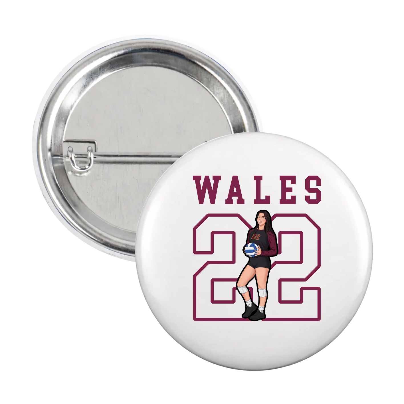 Game Day Button — Shirsey in White