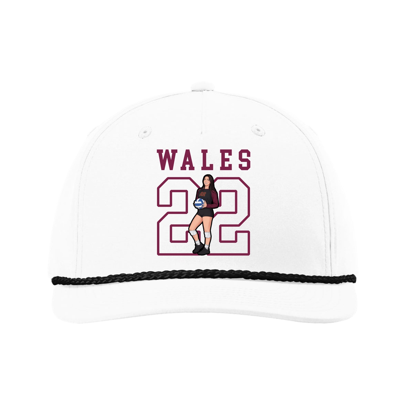 Five-Panel Classic Rope Cap — Shirsey in White