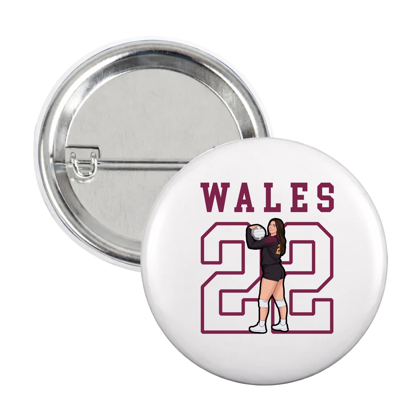 Game Day Button — Shirsey in White