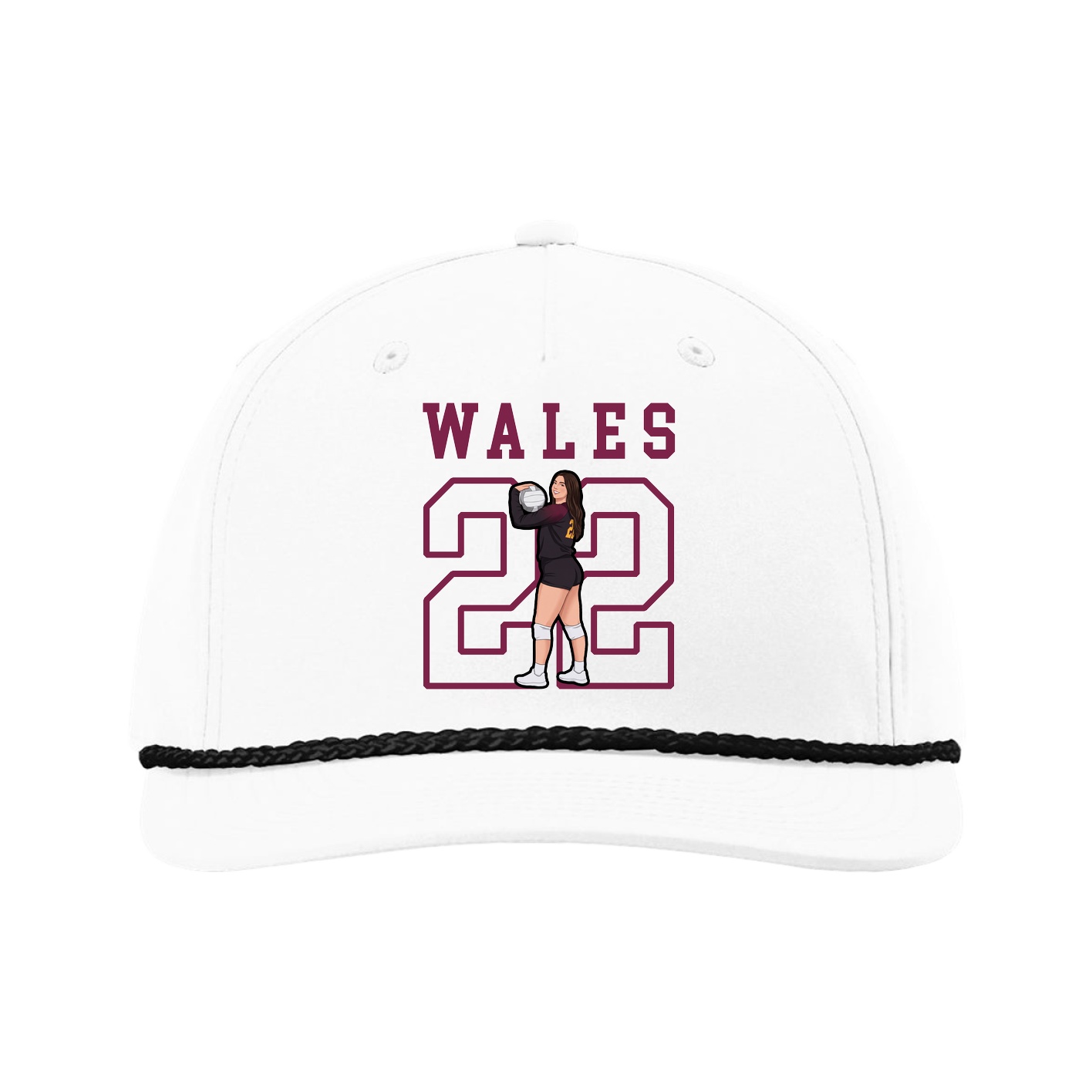 Five-Panel Classic Rope Cap — Shirsey in White