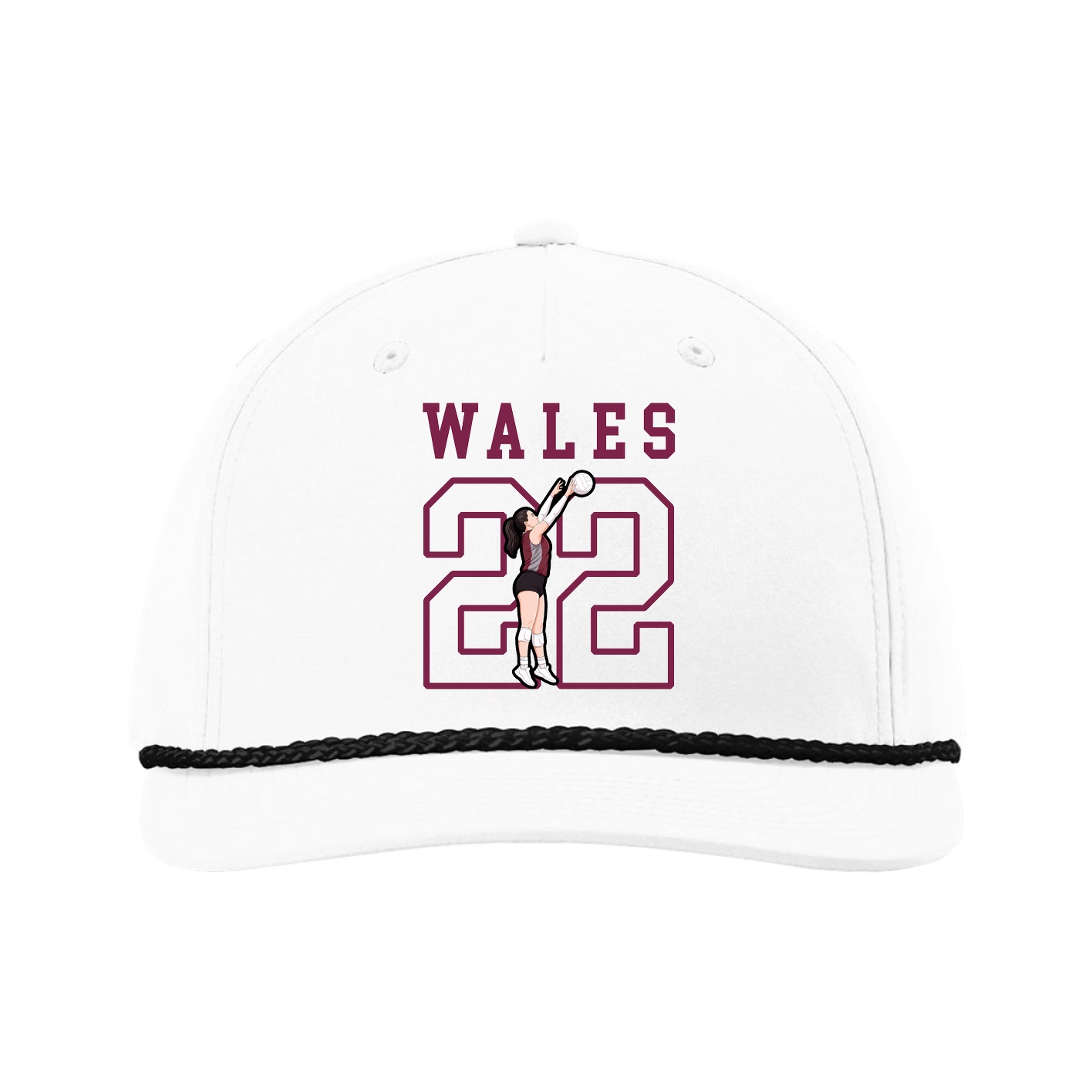 Five-Panel Classic Rope Cap — Shirsey in White