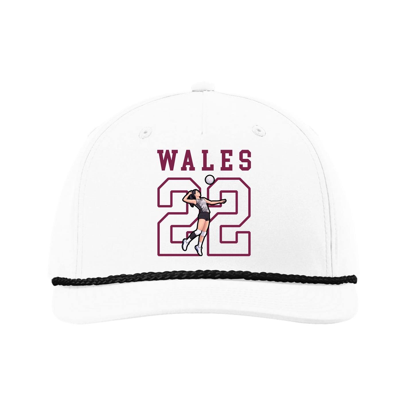 Five-Panel Classic Rope Cap — Shirsey in White