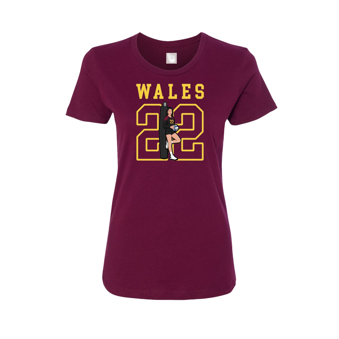 Fitted Women's Tee — Shirsey in Maroon