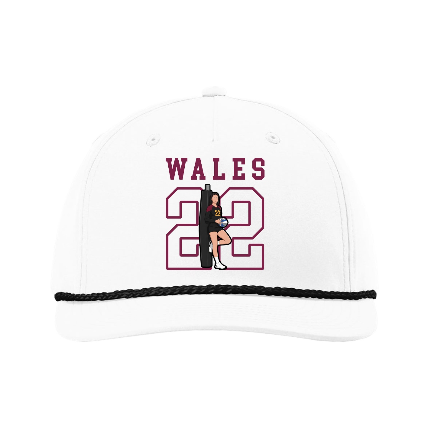 Five-Panel Classic Rope Cap — Shirsey in White