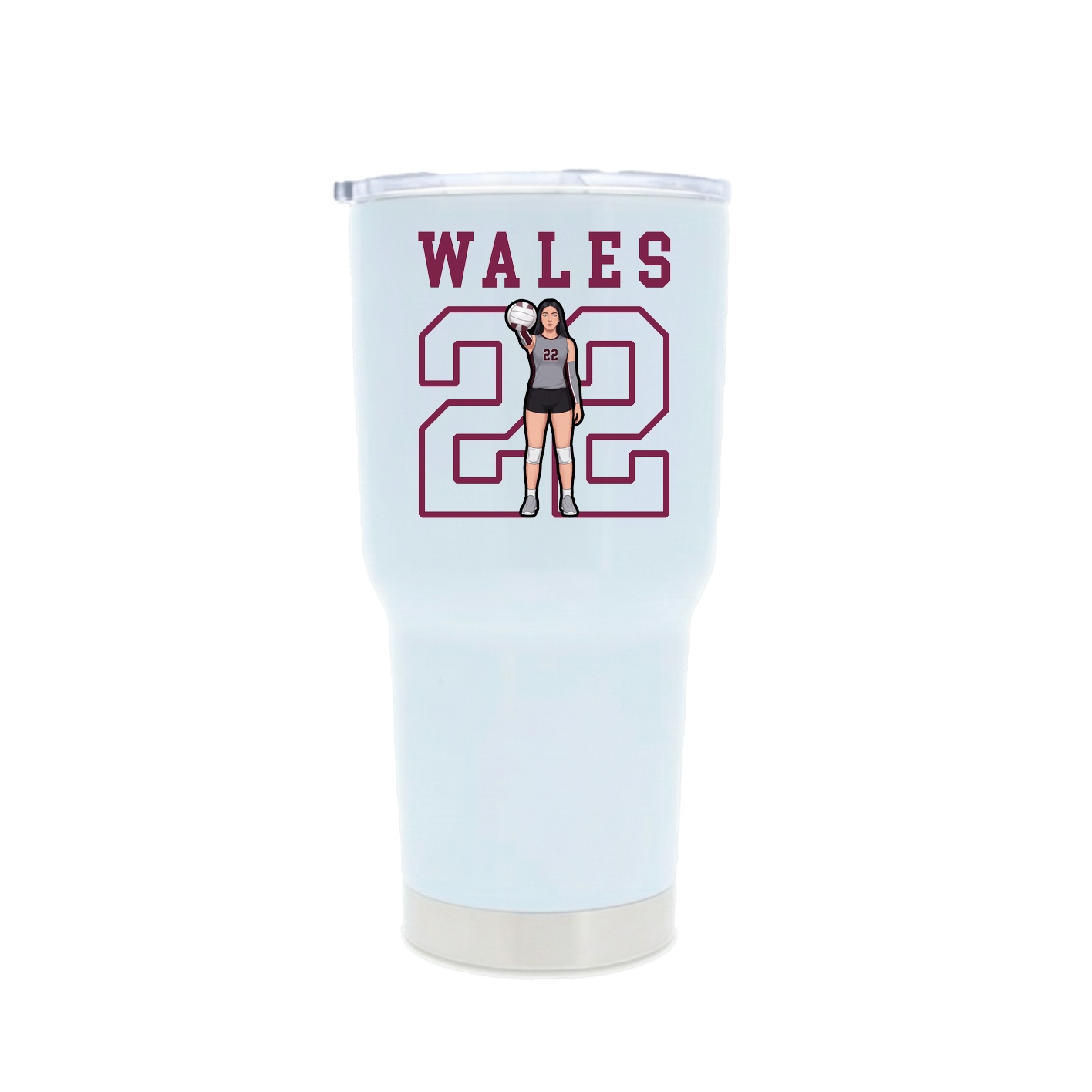 30oz Stainless Steel Tumbler — Shirsey in White