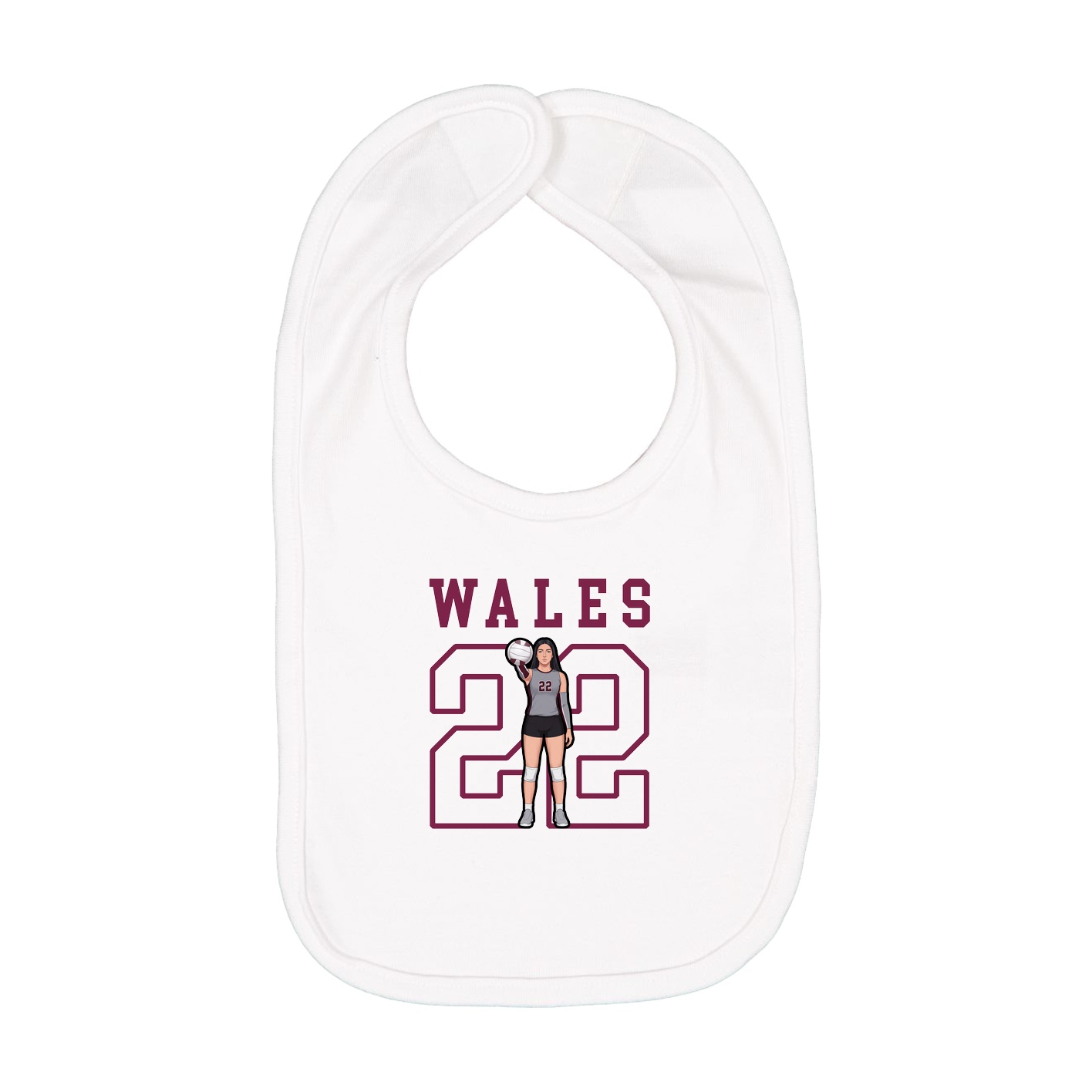 Infant Bib — Shirsey in White