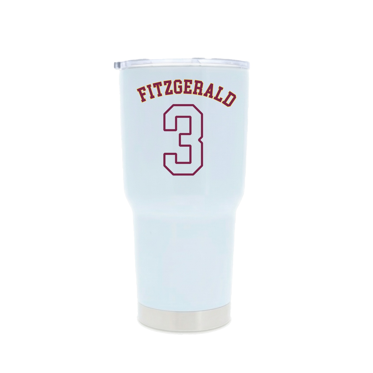 30oz Stainless Steel Tumbler — Shirsey Arch in White