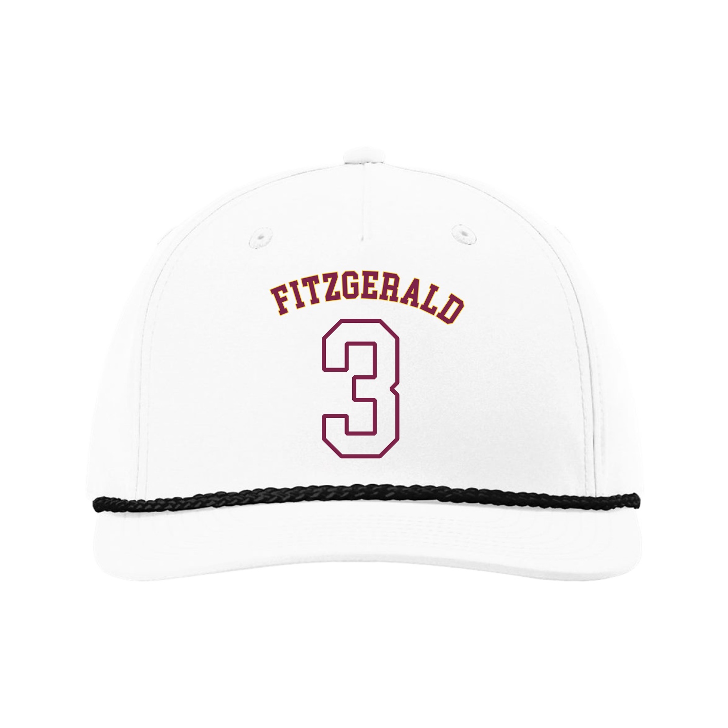 Five-Panel Classic Rope Cap — Shirsey Arch in White