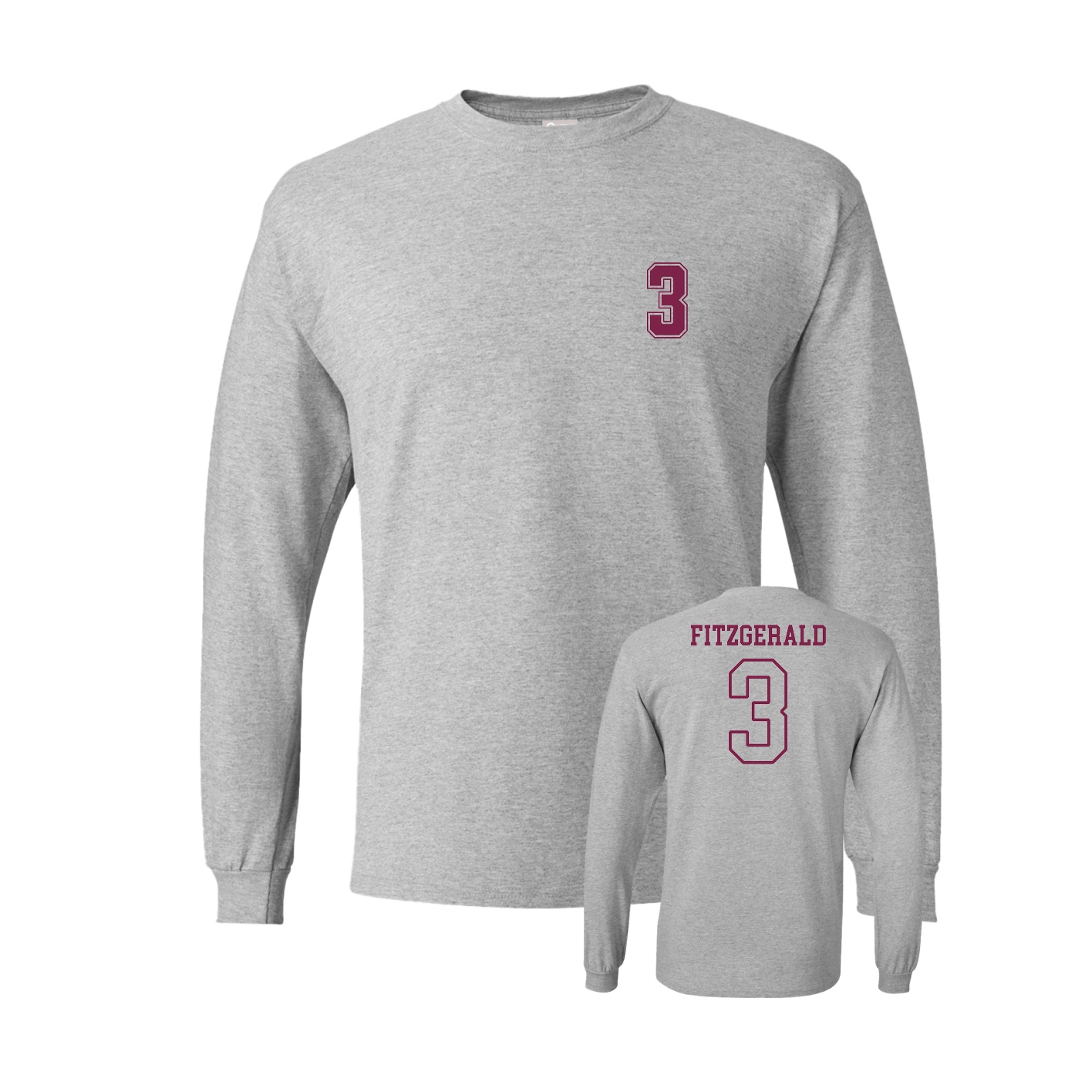 Long Sleeve Tee — Chest Back in Grey