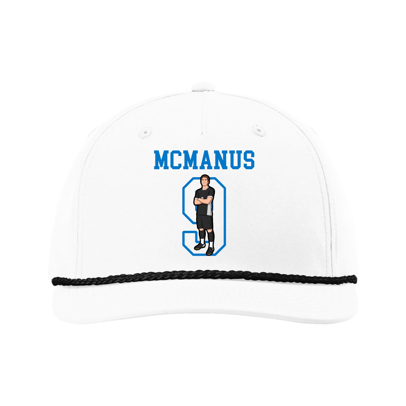 Five-Panel Classic Rope Cap — Shirsey in White