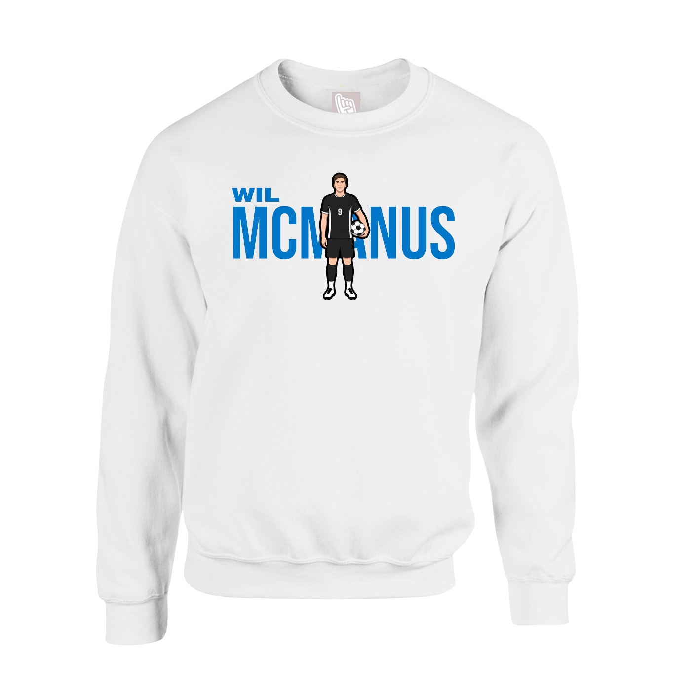 Fleece Crew — Player Name in White
