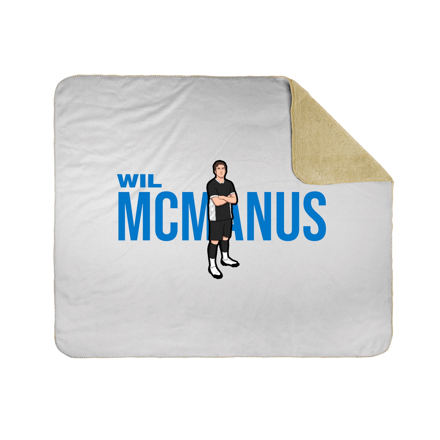 Throw Blanket — Player Name in White