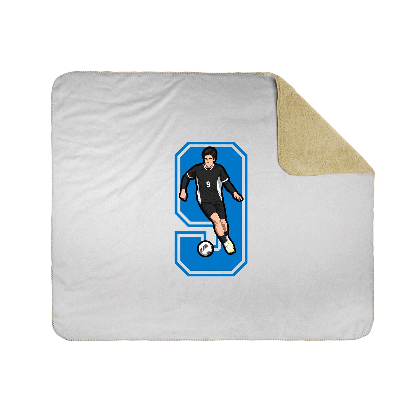 Throw Blanket — Number in White
