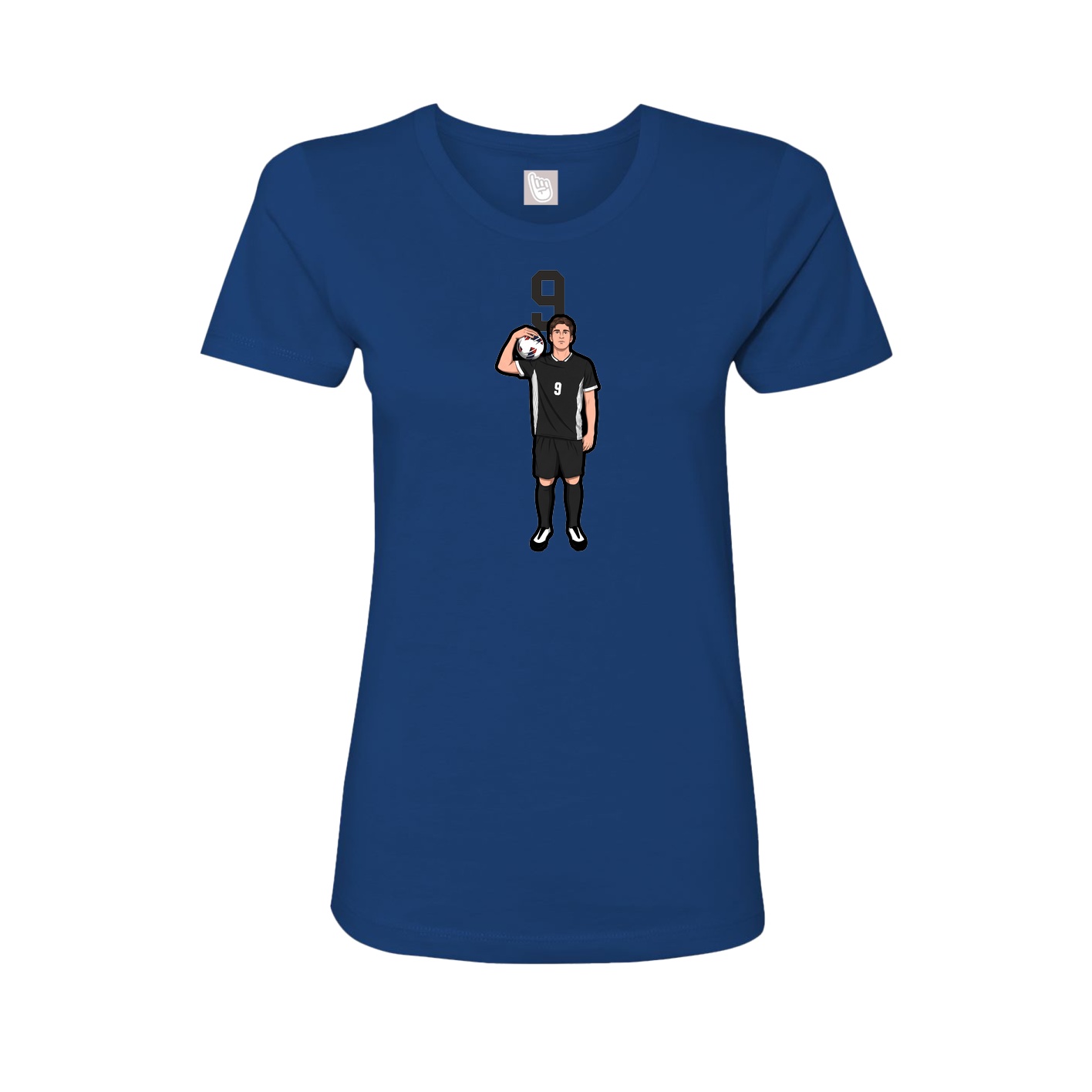 Womens Tee — Number Top in Royal