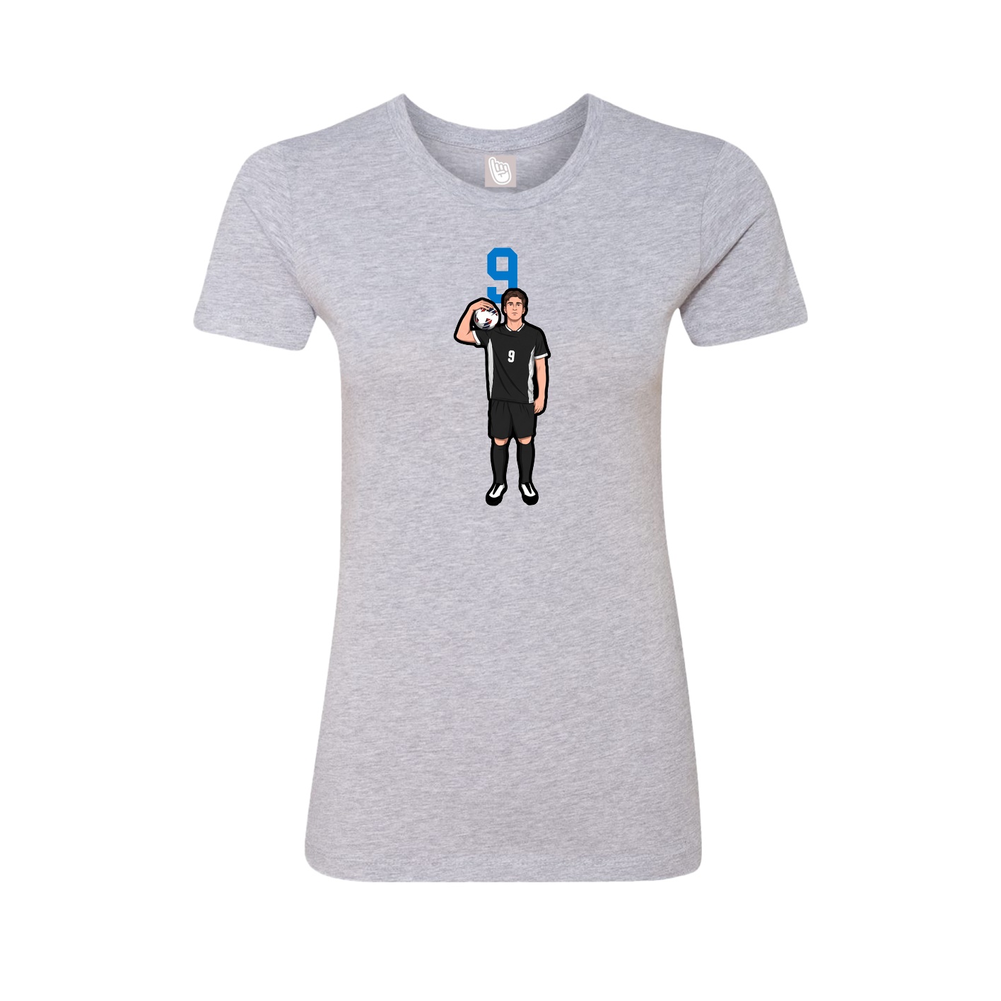 Fitted Women's Tee — Number Top in Grey