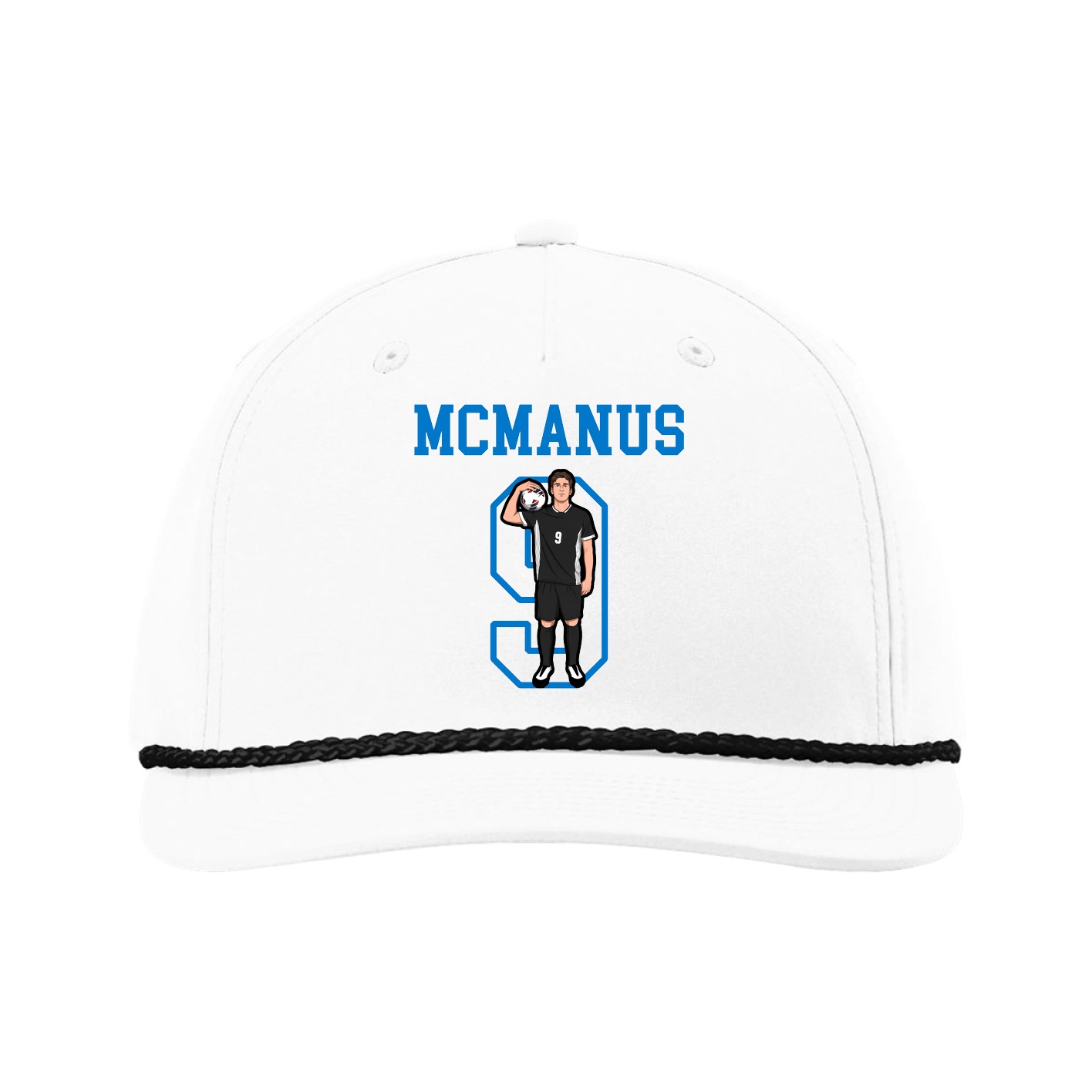 Five-Panel Classic Rope Cap — Shirsey in White
