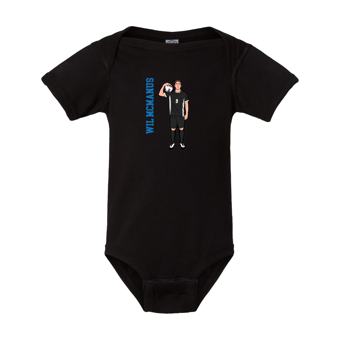 Baby Onesie — Name Vertical in Black