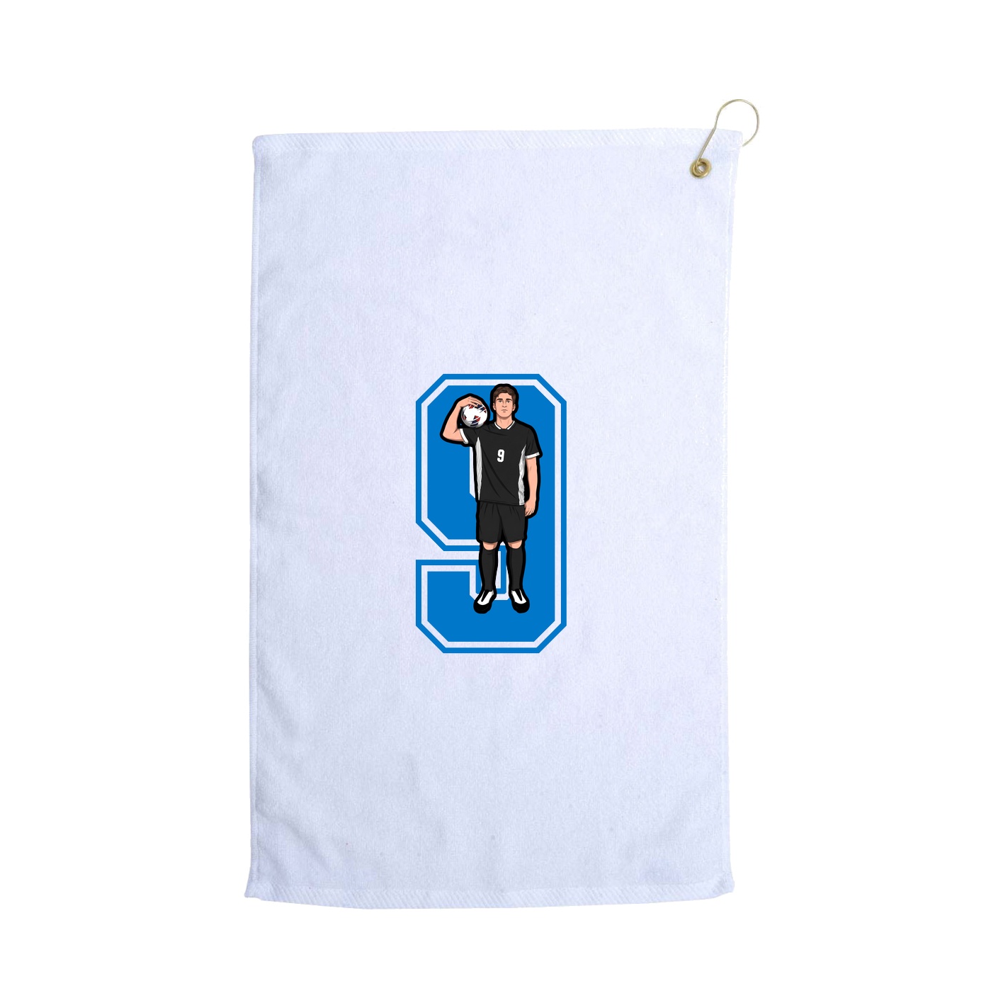 Golf Towel — Number in White